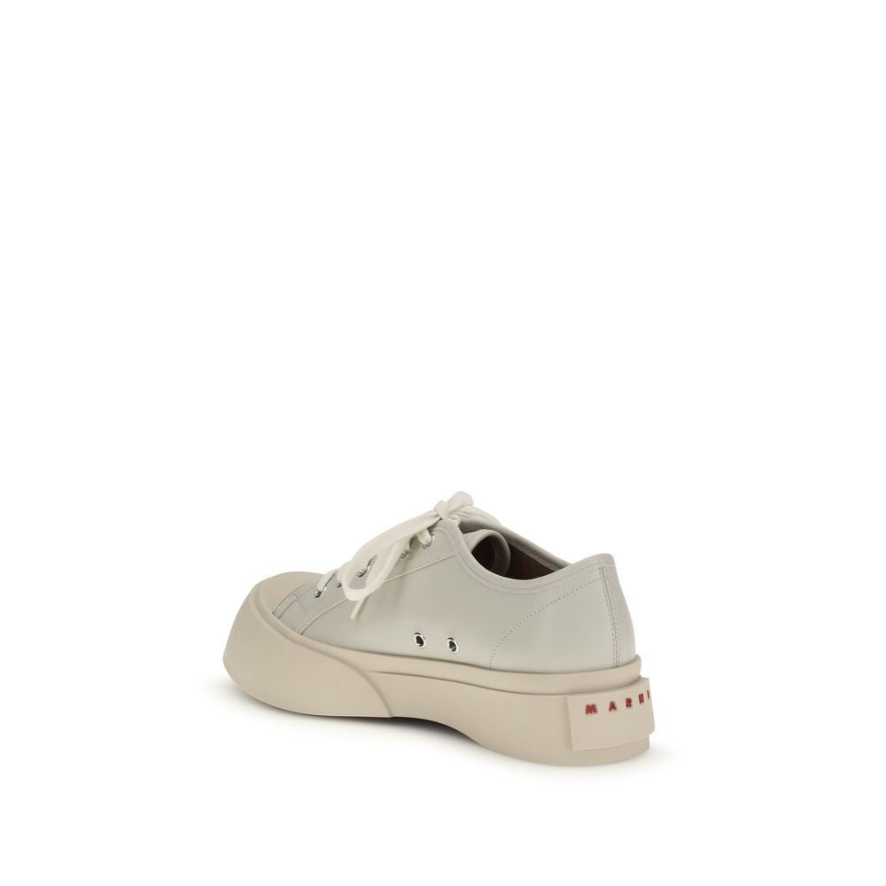 Marni White Calf Leather Bos Taurus Chunky Sneakers