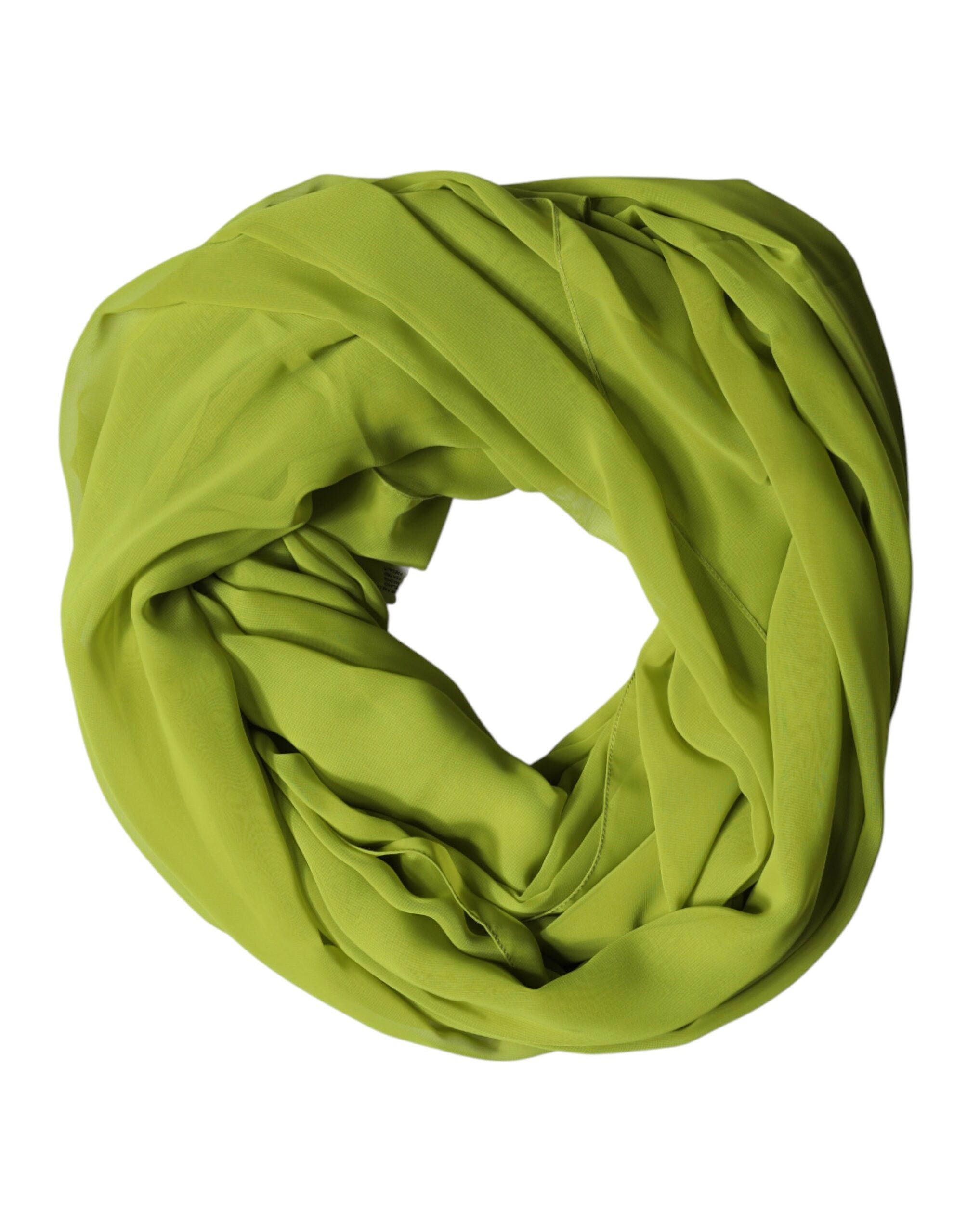 Dolce & Gabbana Green Polyester Stole Neck Wrap Shawl Scarf