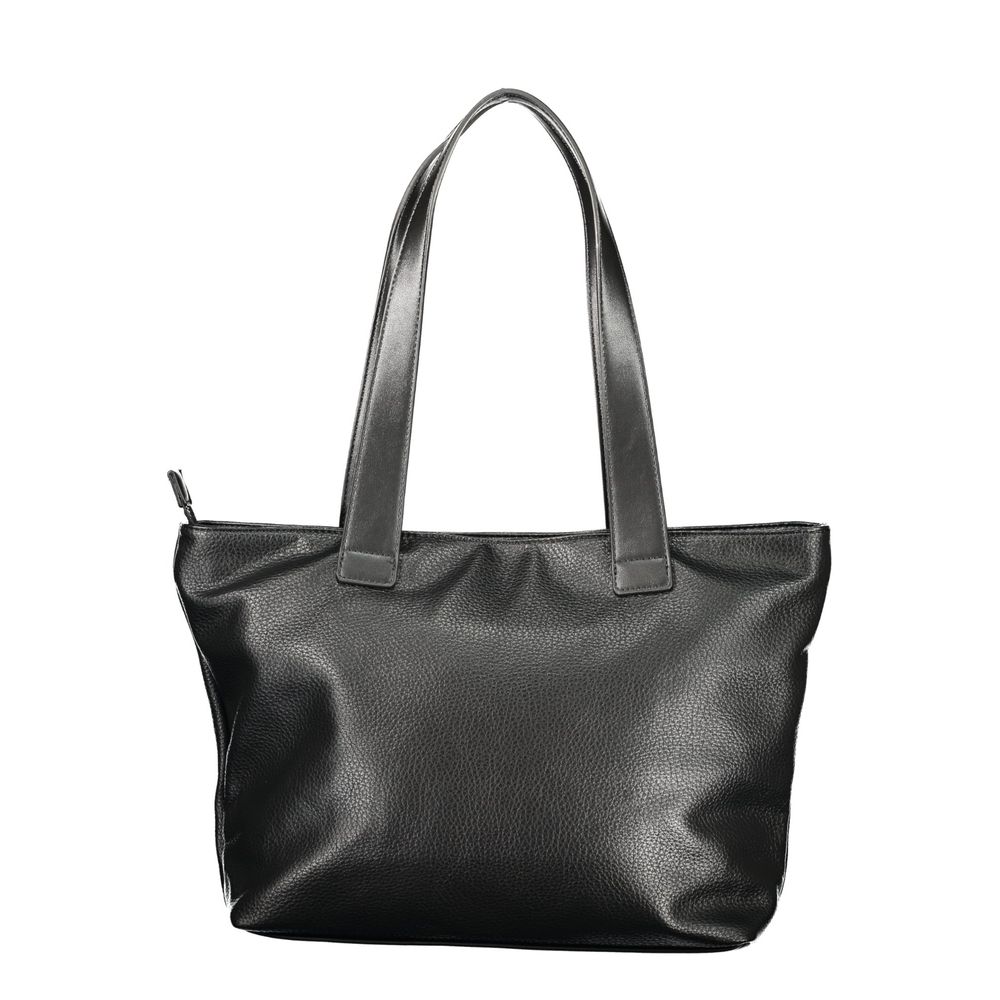 Mario Valentino Black Polyurethane Women's Bag for Sophisticated Accessorizing
