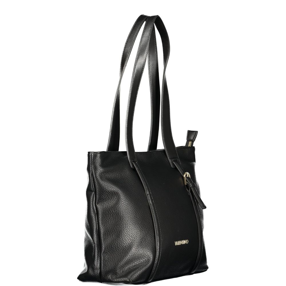 Mario Valentino Black Polyurethane Women's Bag for Sophisticated Accessorizing
