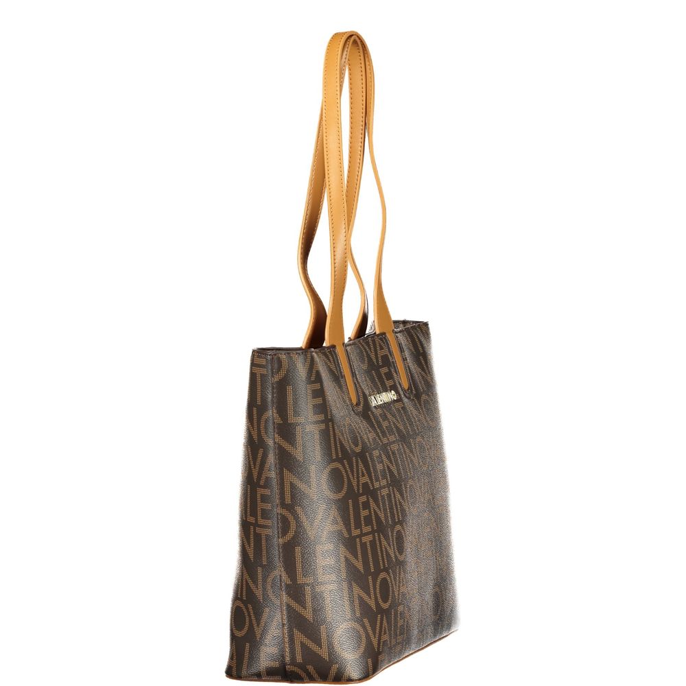 Mario Valentino Marrone Polyurethane Women Handbag LUNESCAPE