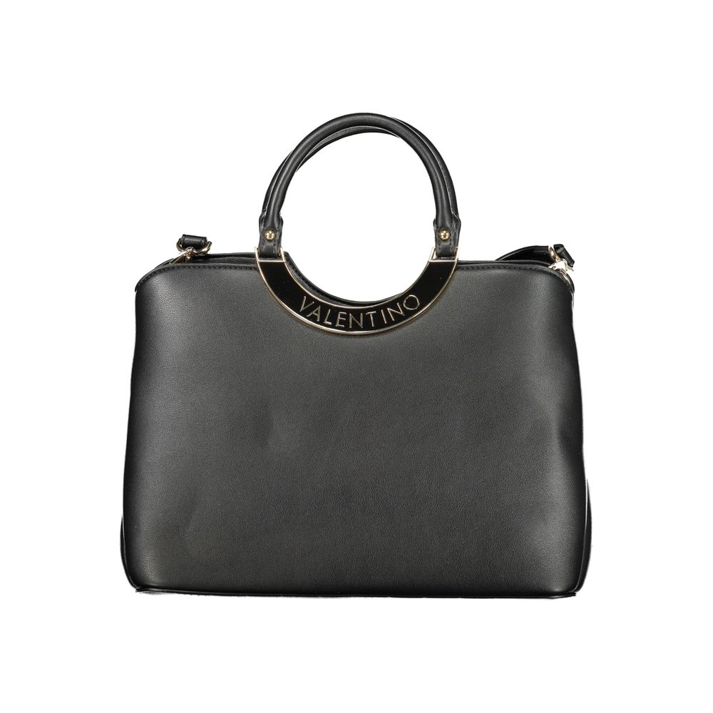 Mario Valentino Black Polyurethane Women Handbag LUNESCAPE