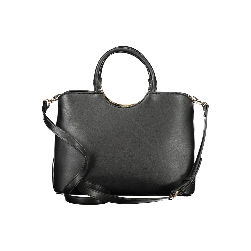 Mario Valentino Black Polyurethane Women Handbag LUNESCAPE