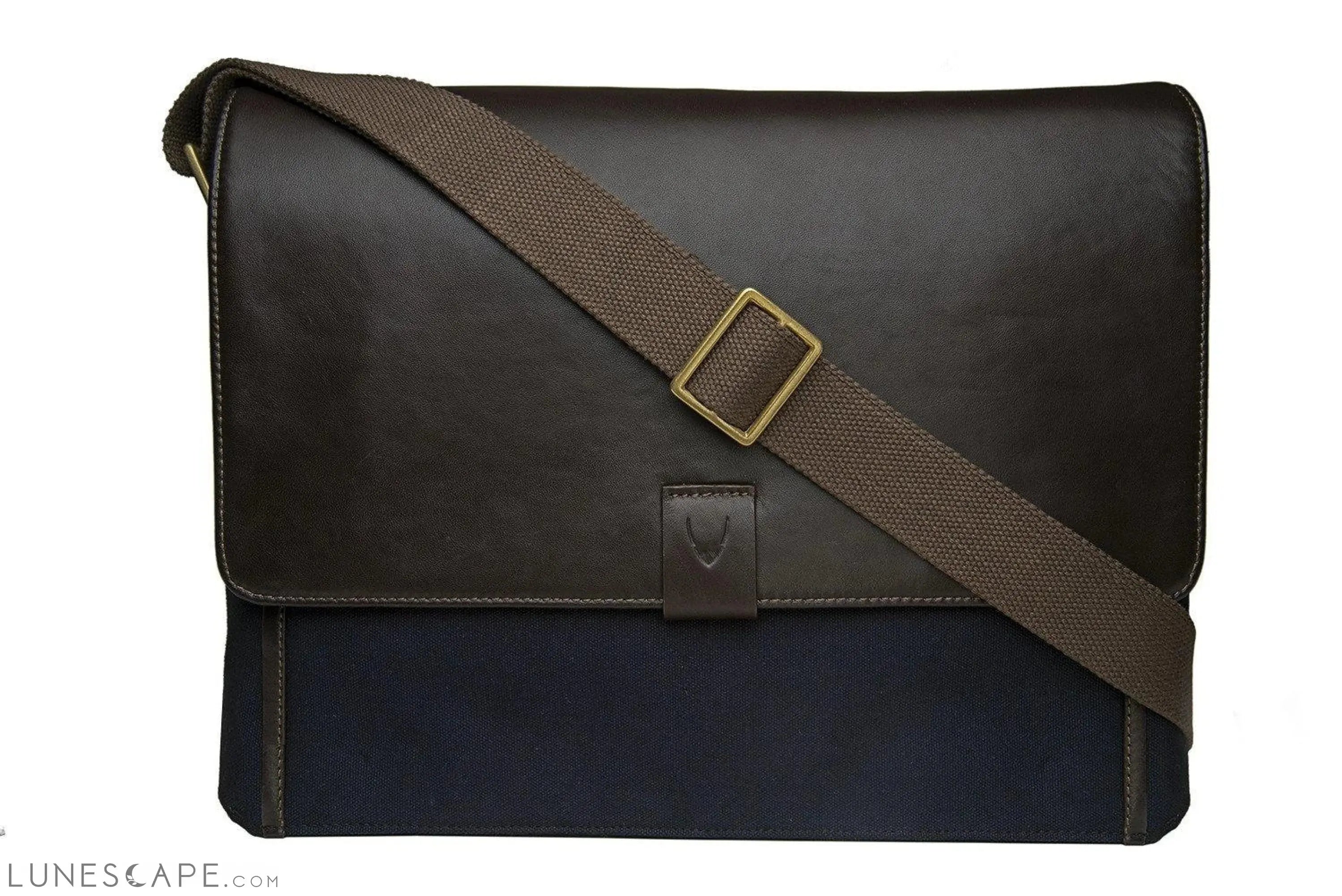 Aiden Canvas Leather Laptop Messenger Bag LUNESCAPE