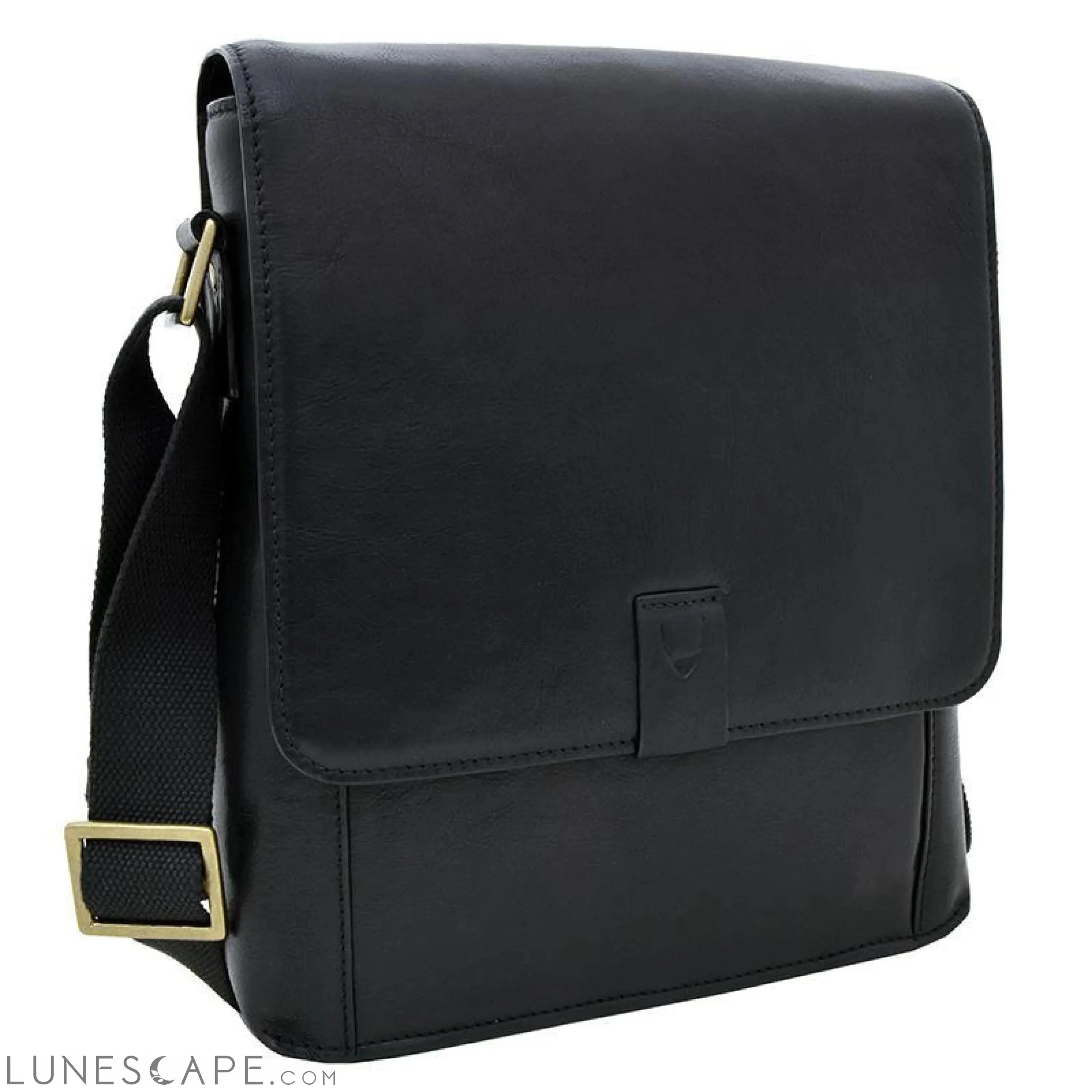 Aiden Medium Leather Messenger Cross Body Bag LUNESCAPE