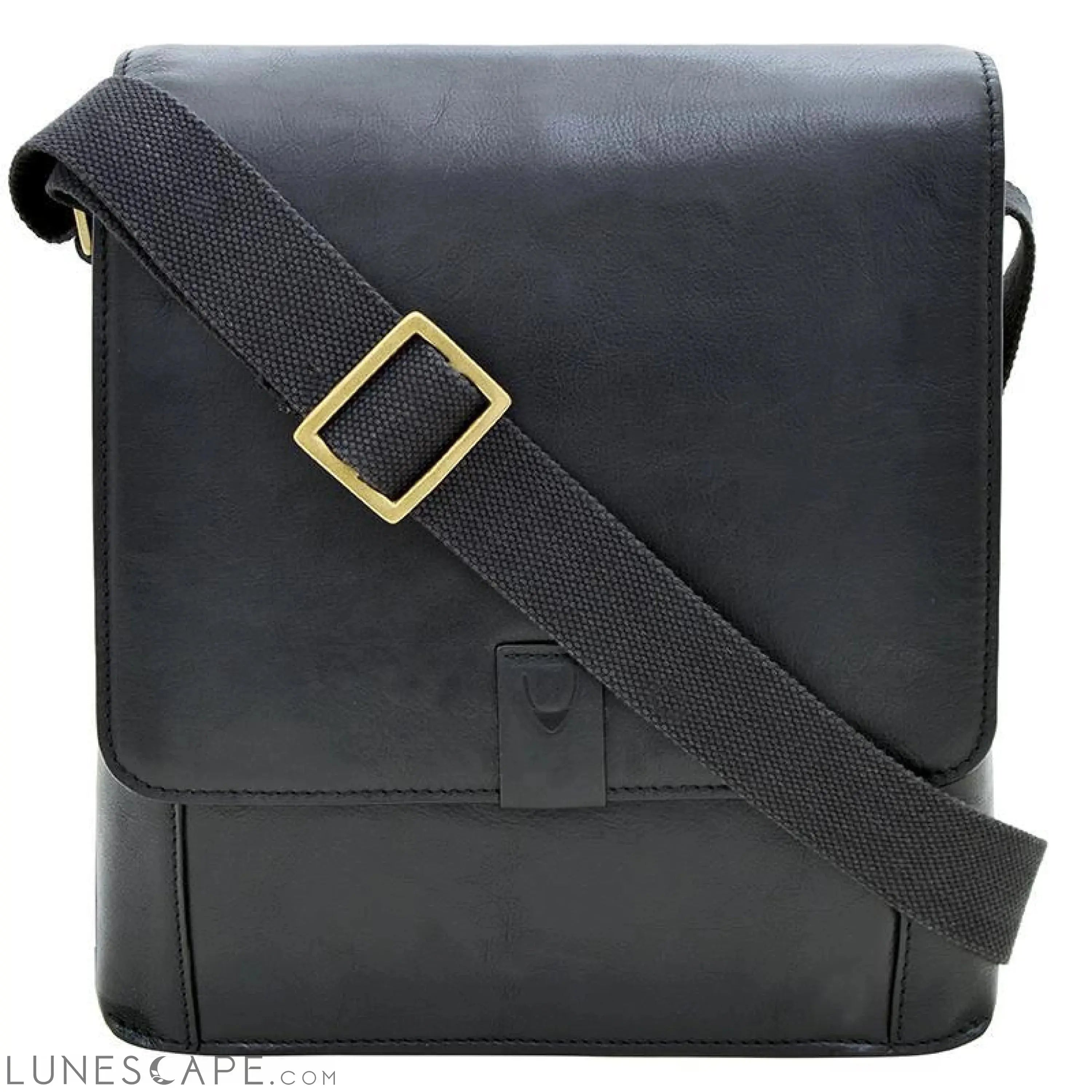Aiden Medium Leather Messenger Cross Body Bag LUNESCAPE
