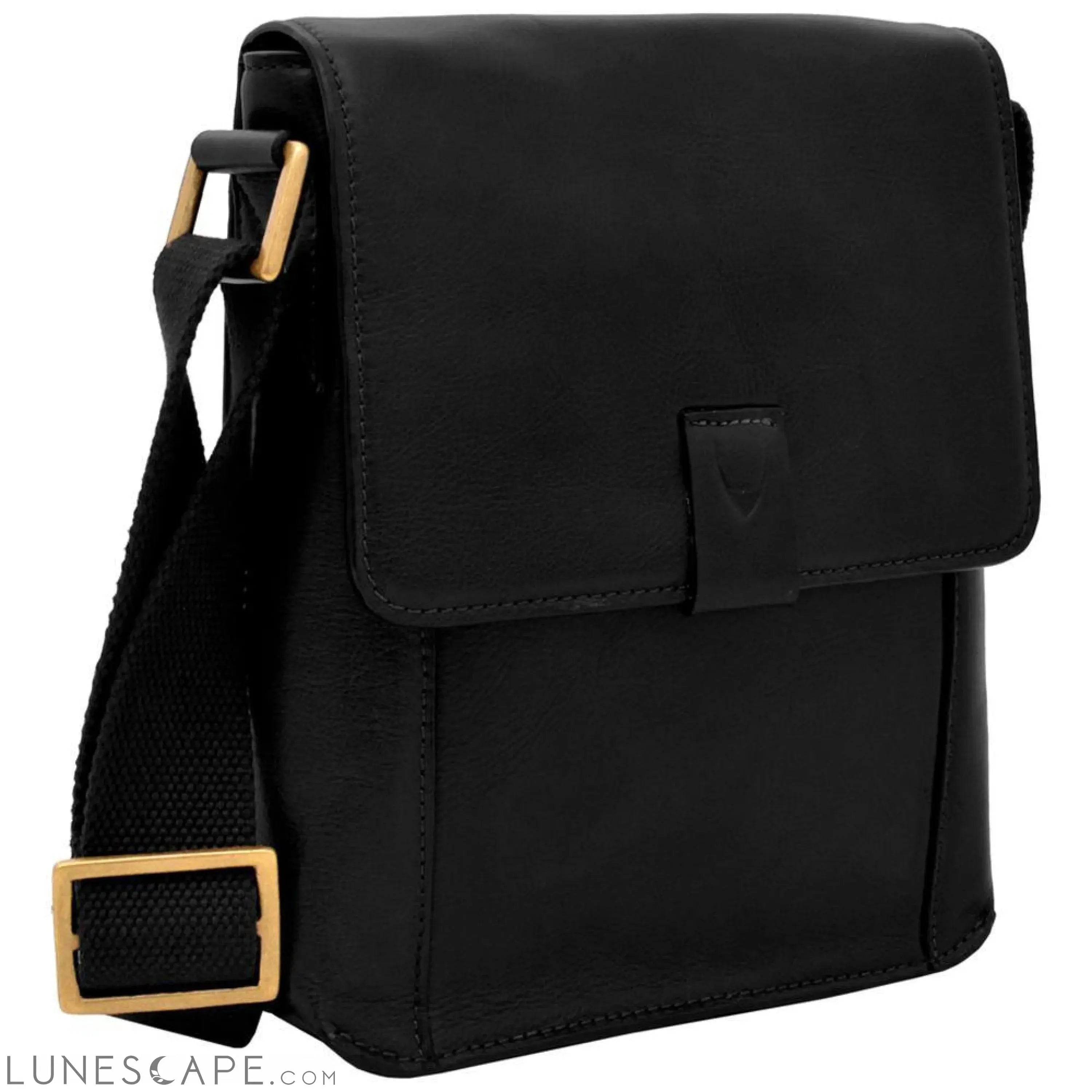 Aiden Small Leather Messenger Cross Body Bag LUNESCAPE