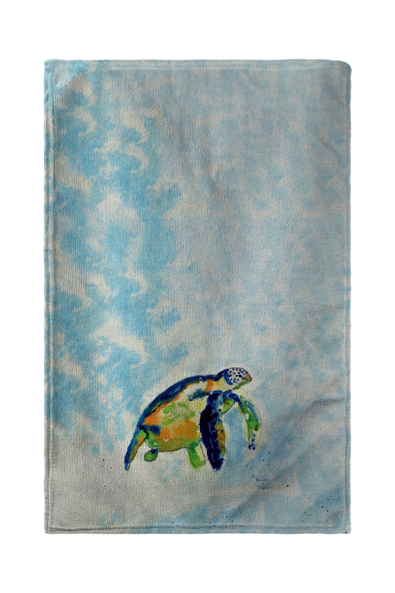 Betsy Drake Blue Sea Turtle Beach Towel - 30 x 50 in. LUNESCAPE