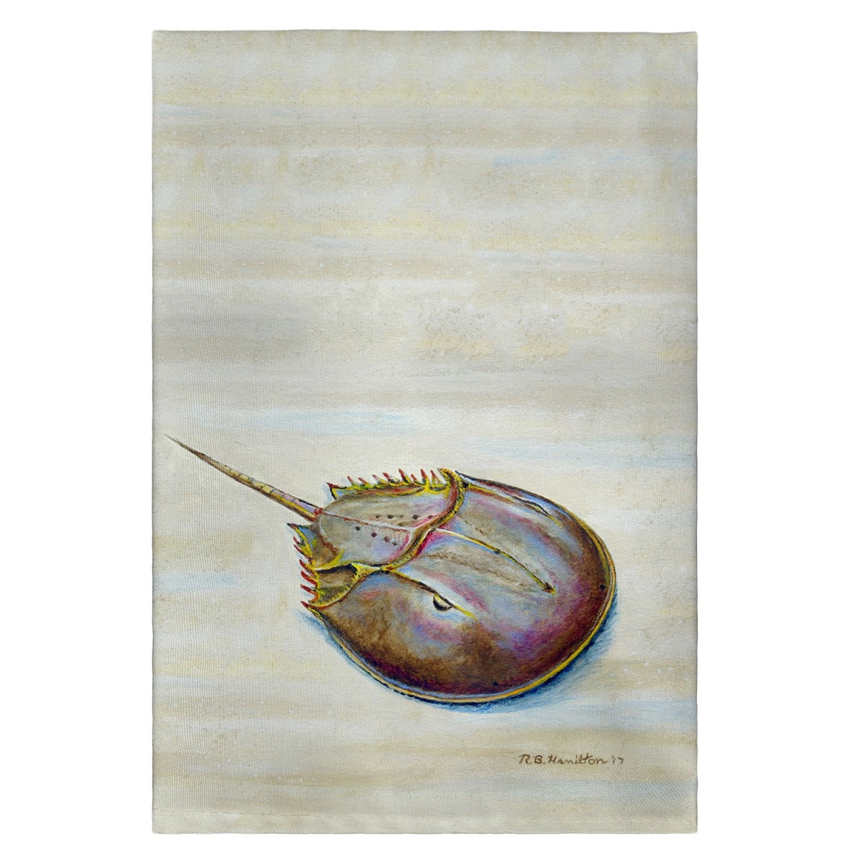 Betsy Drake GT665 Horseshoe Crab Guest Towel - 20 x 20 in. LUNESCAPE