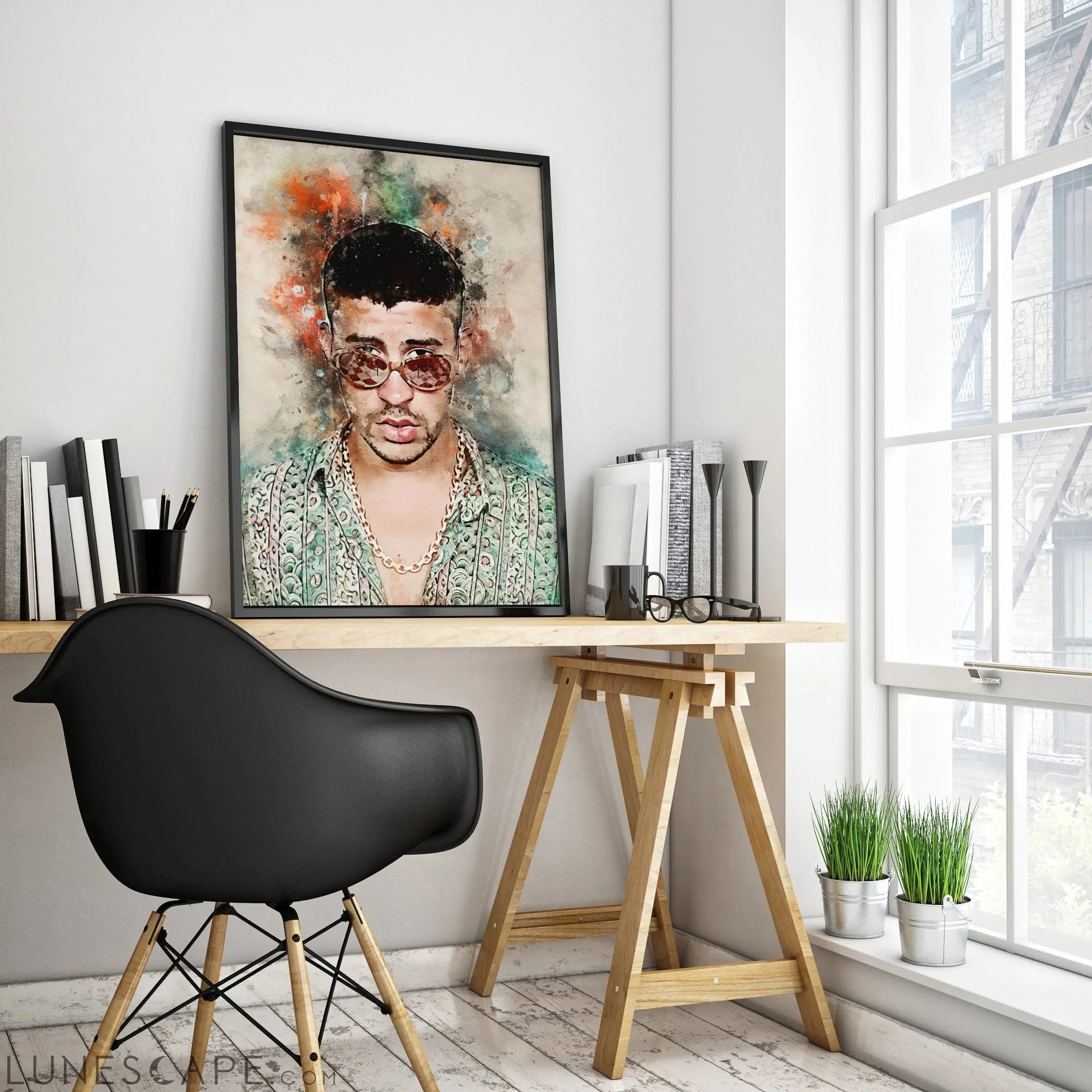 Bad Bunny Wall Poster - Multiple Sizes LUNESCAPE
