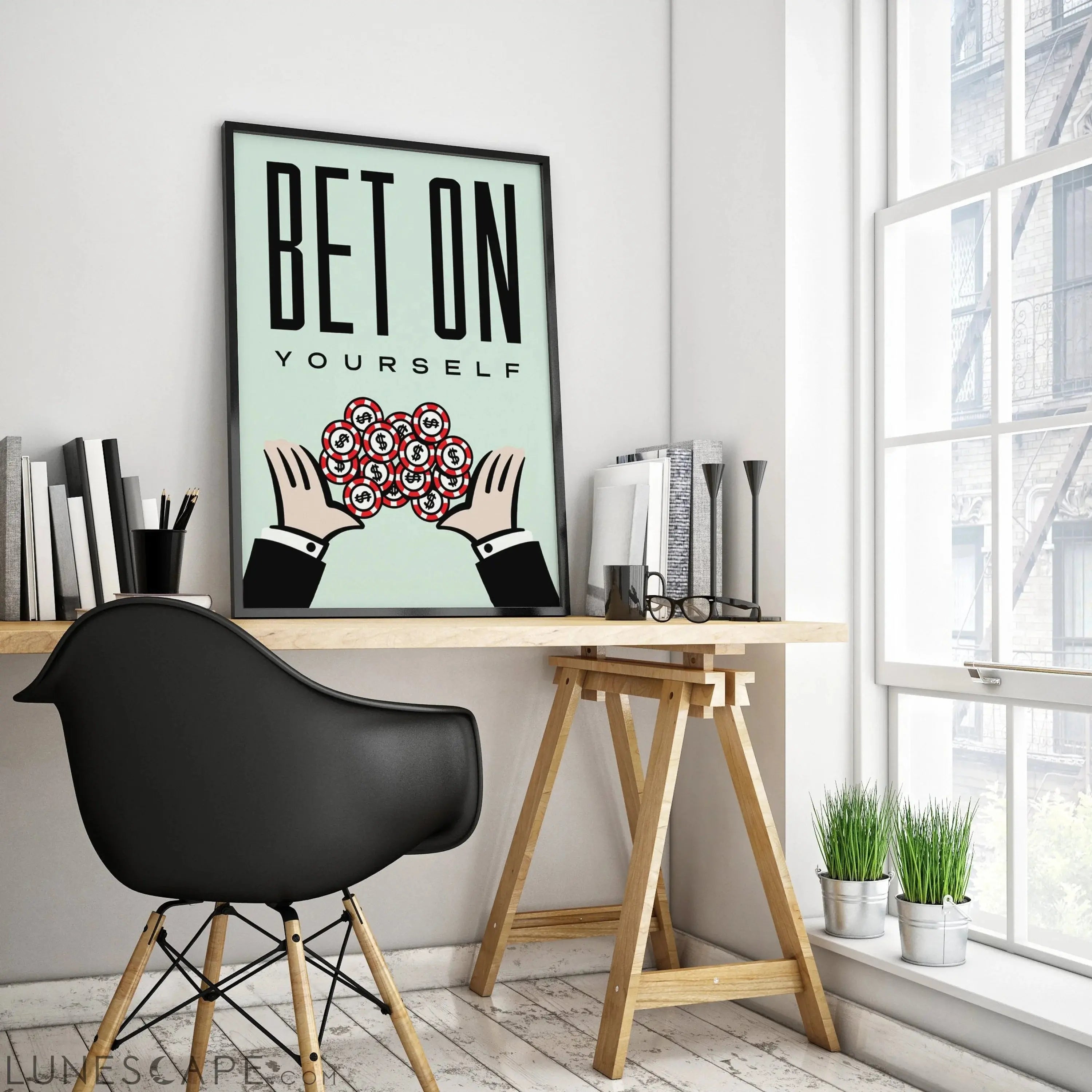 Bet on Yourself Wall Poster - Multiple Sizes LUNESCAPE