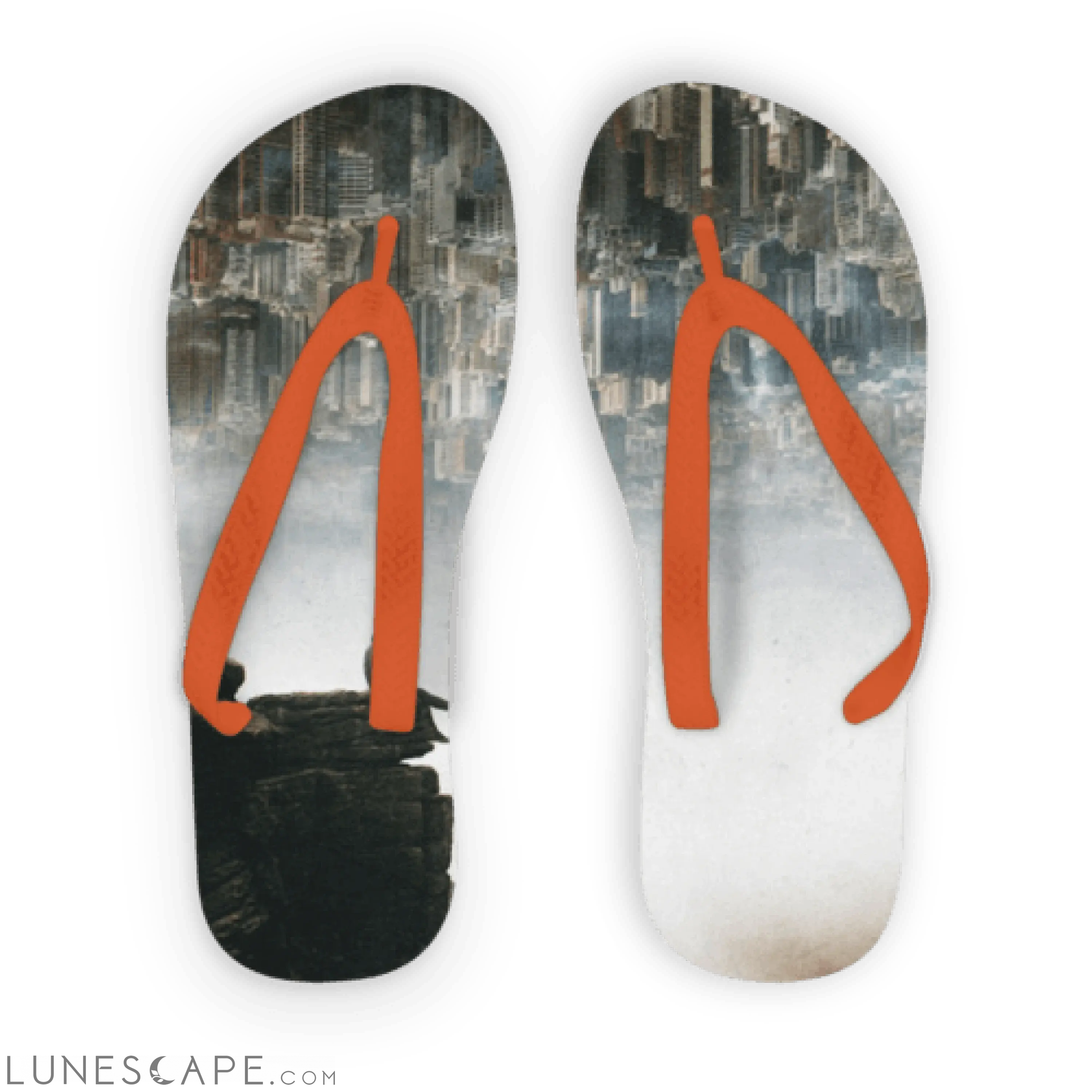 Between The Haze Adult Flip Flops LUNESCAPE
