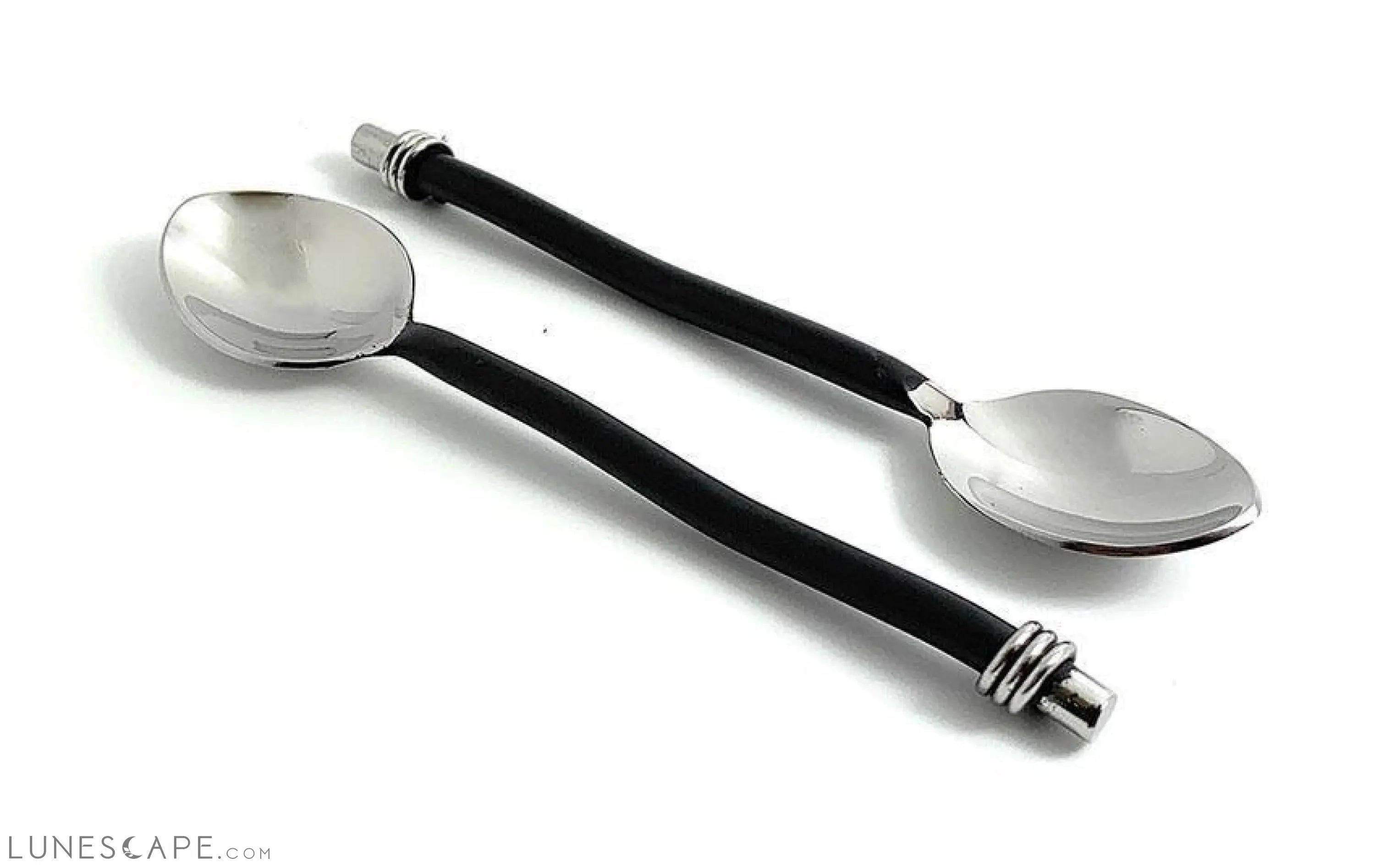 Black Teaspoons - Set of 6 LUNESCAPE