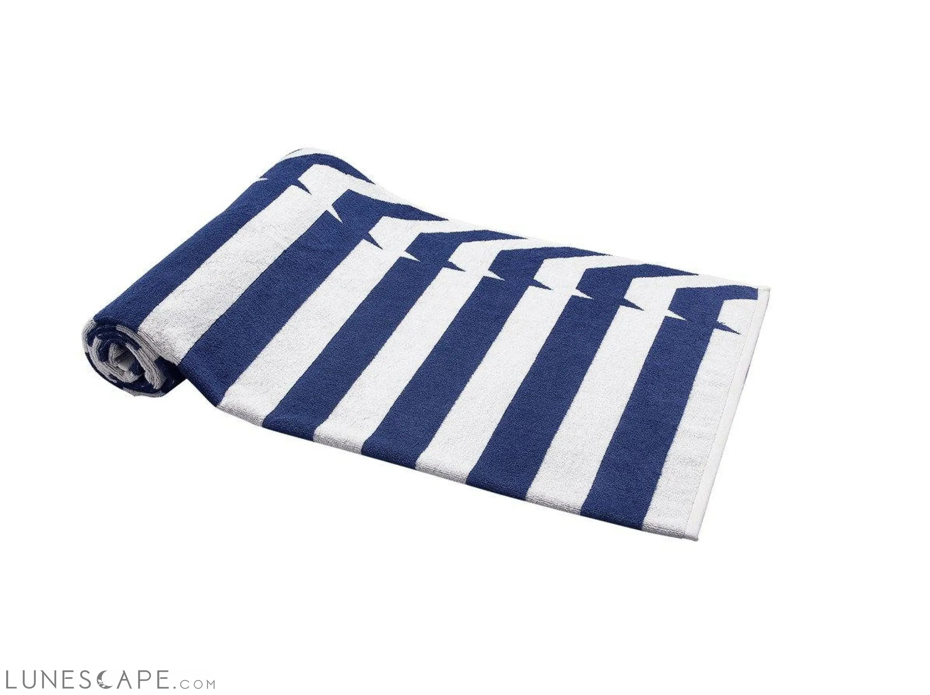 Blue Nautical Stripes Beach Towel LUNESCAPE