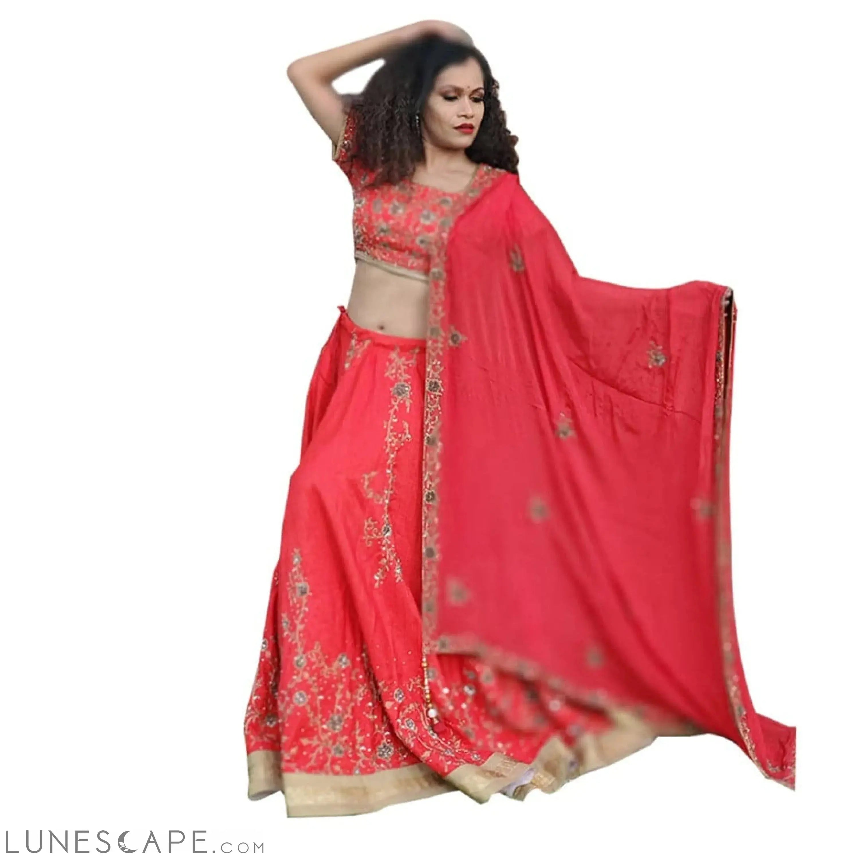 Bridal Lehenga in Silk LUNESCAPE