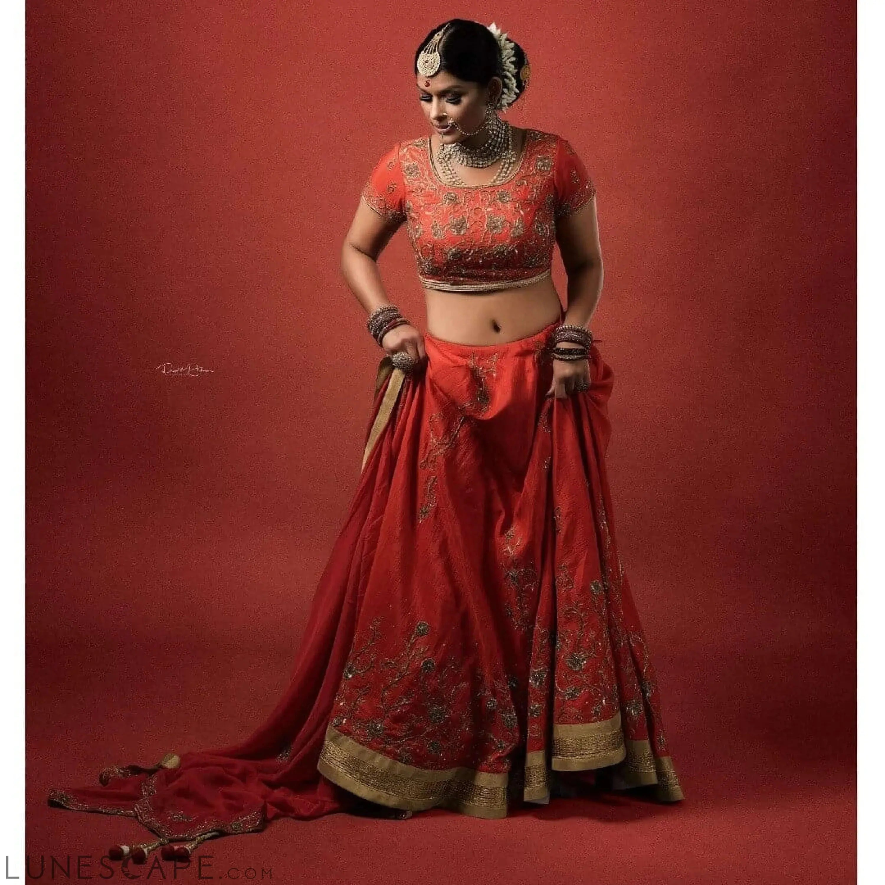 Bridal Lehenga in Silk LUNESCAPE