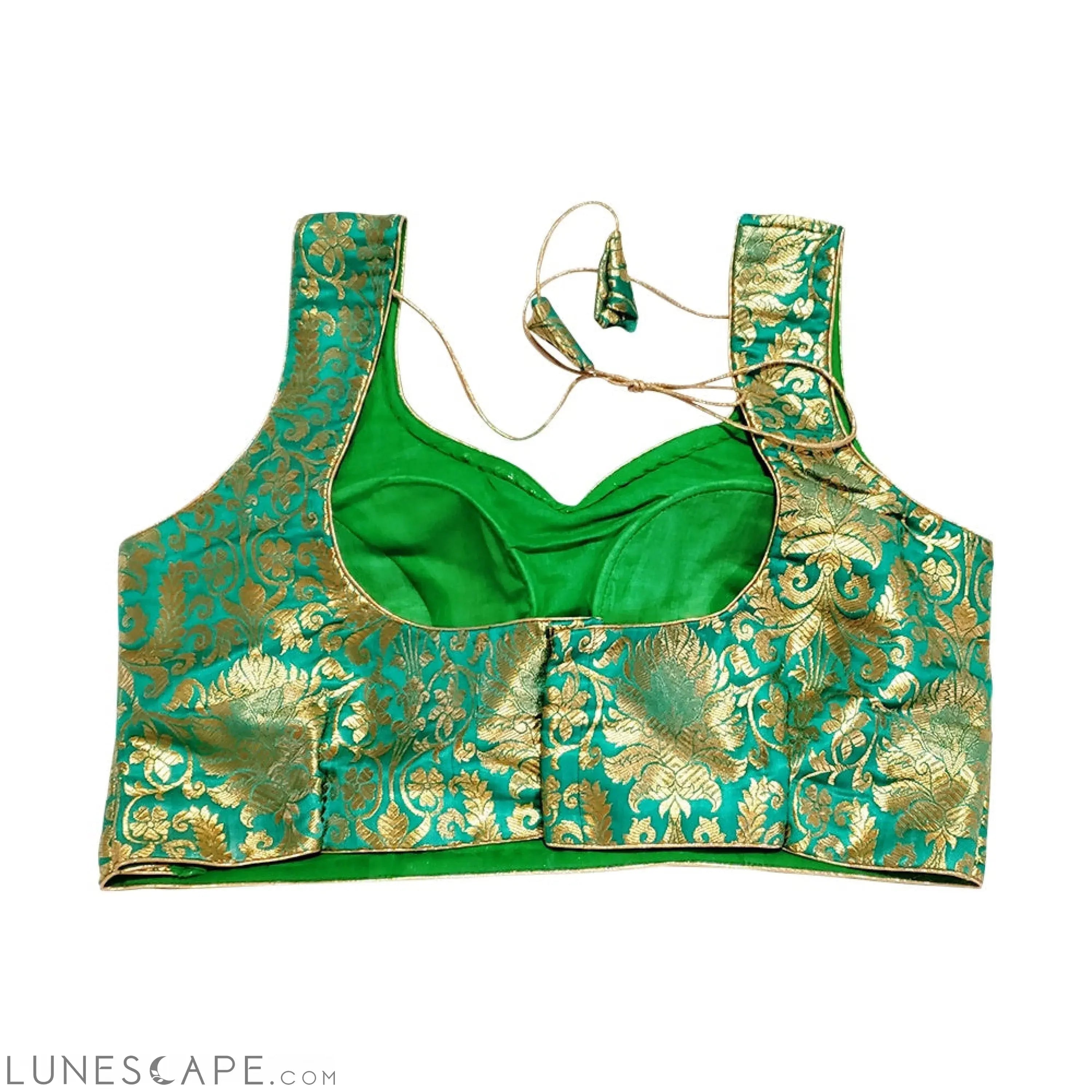 Brocade Sleeveless Saree Blouse LUNESCAPE
