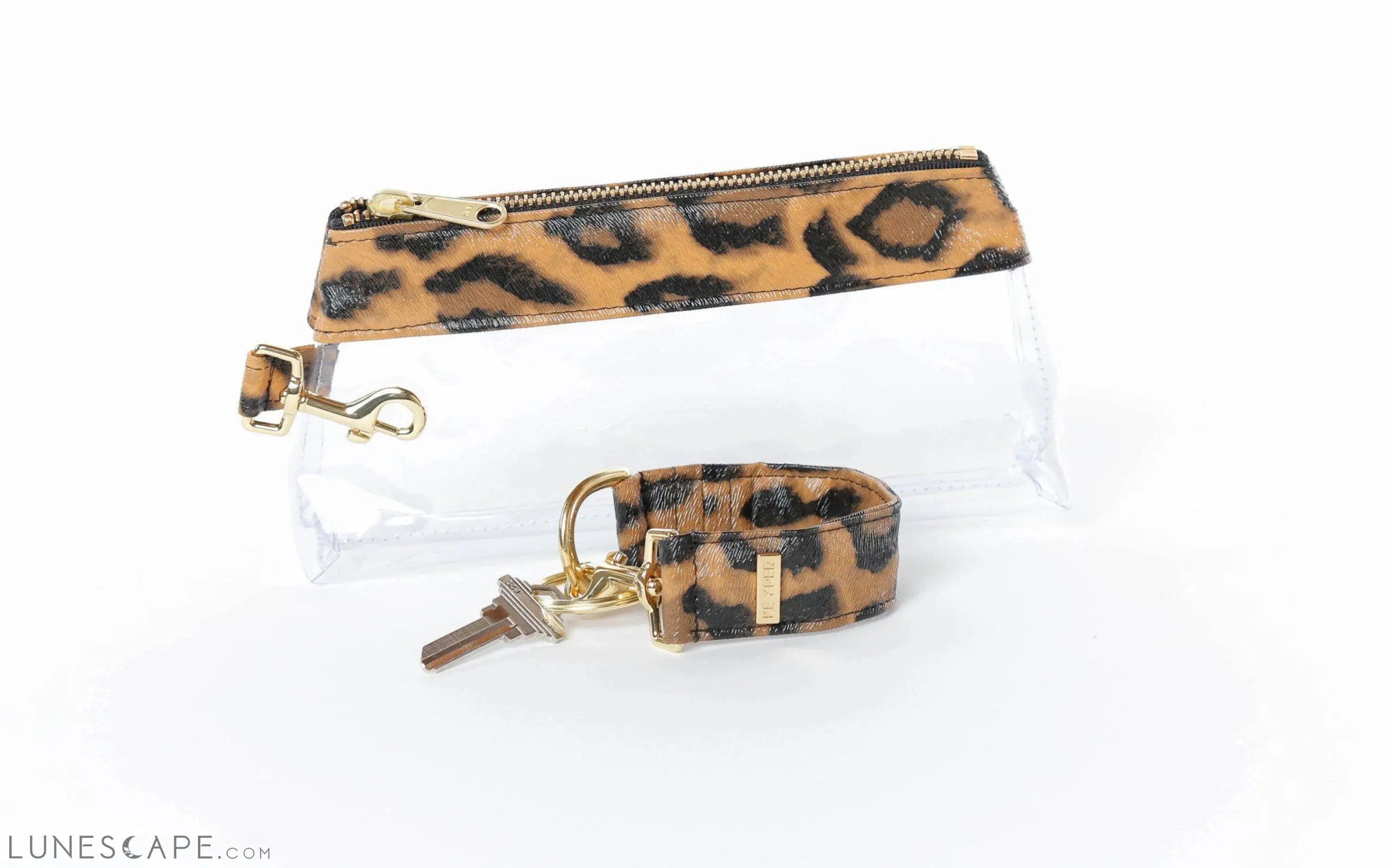 Brown Leopard Vegan Leather 2-Piece WRISTLET SET LUNESCAPE