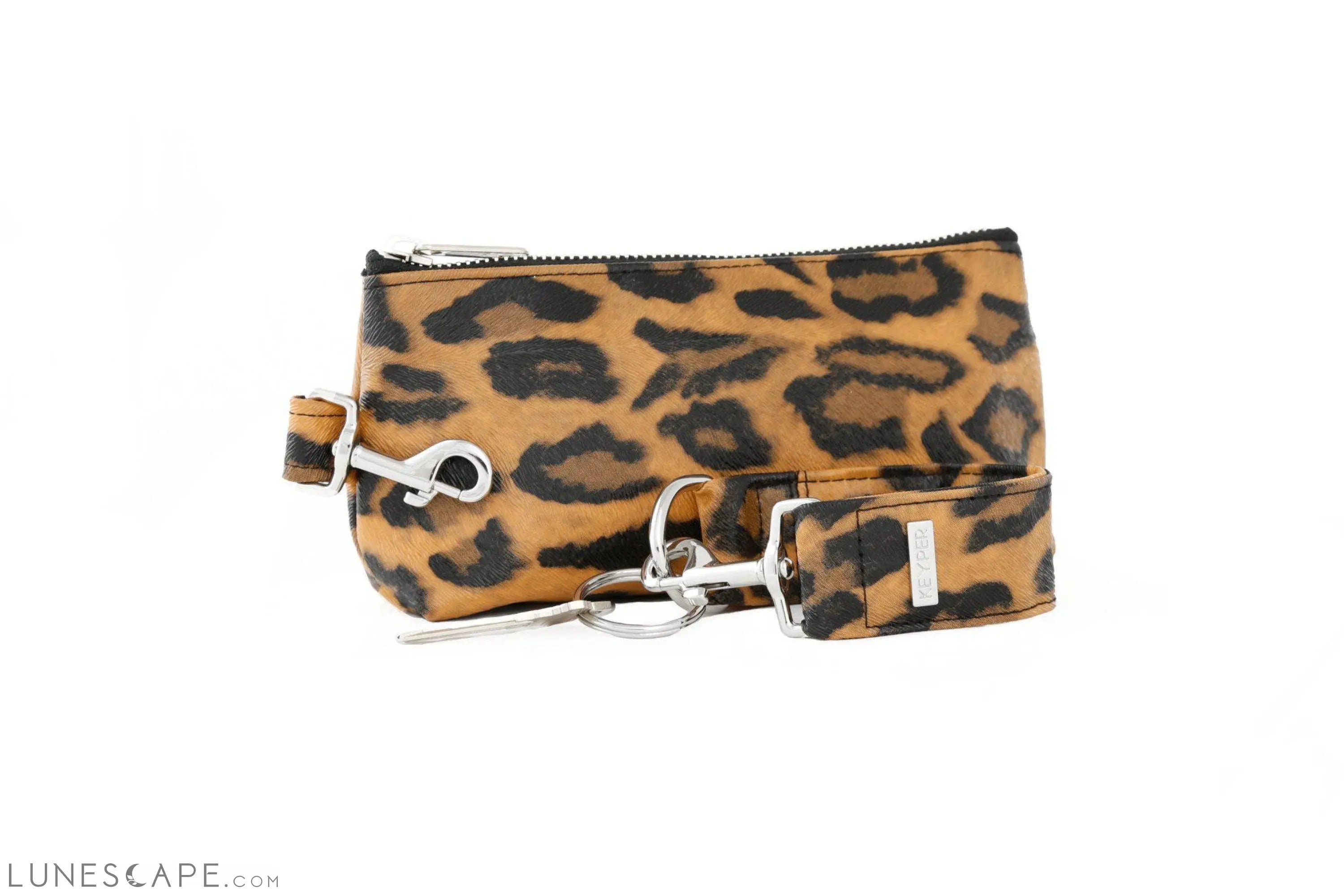 Brown Leopard Vegan Leather 2-Piece WRISTLET SET LUNESCAPE