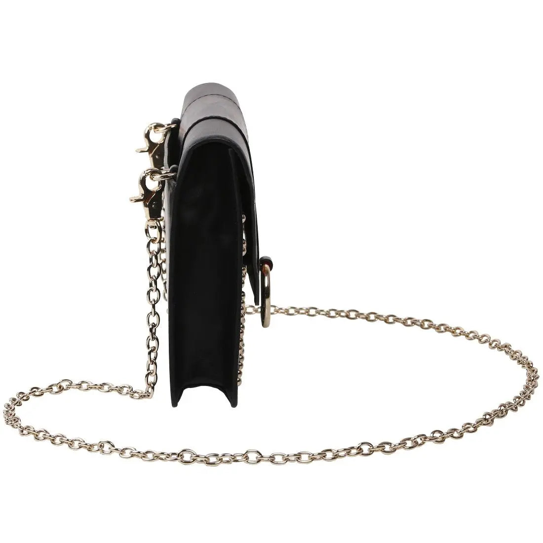 Bull Black Crossbody Clutch with Silver Ring LUNESCAPE