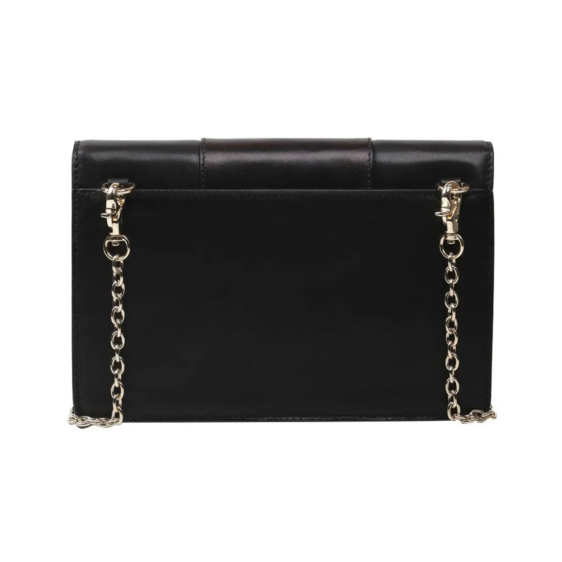 Bull Black Crossbody Clutch with Silver Ring LUNESCAPE