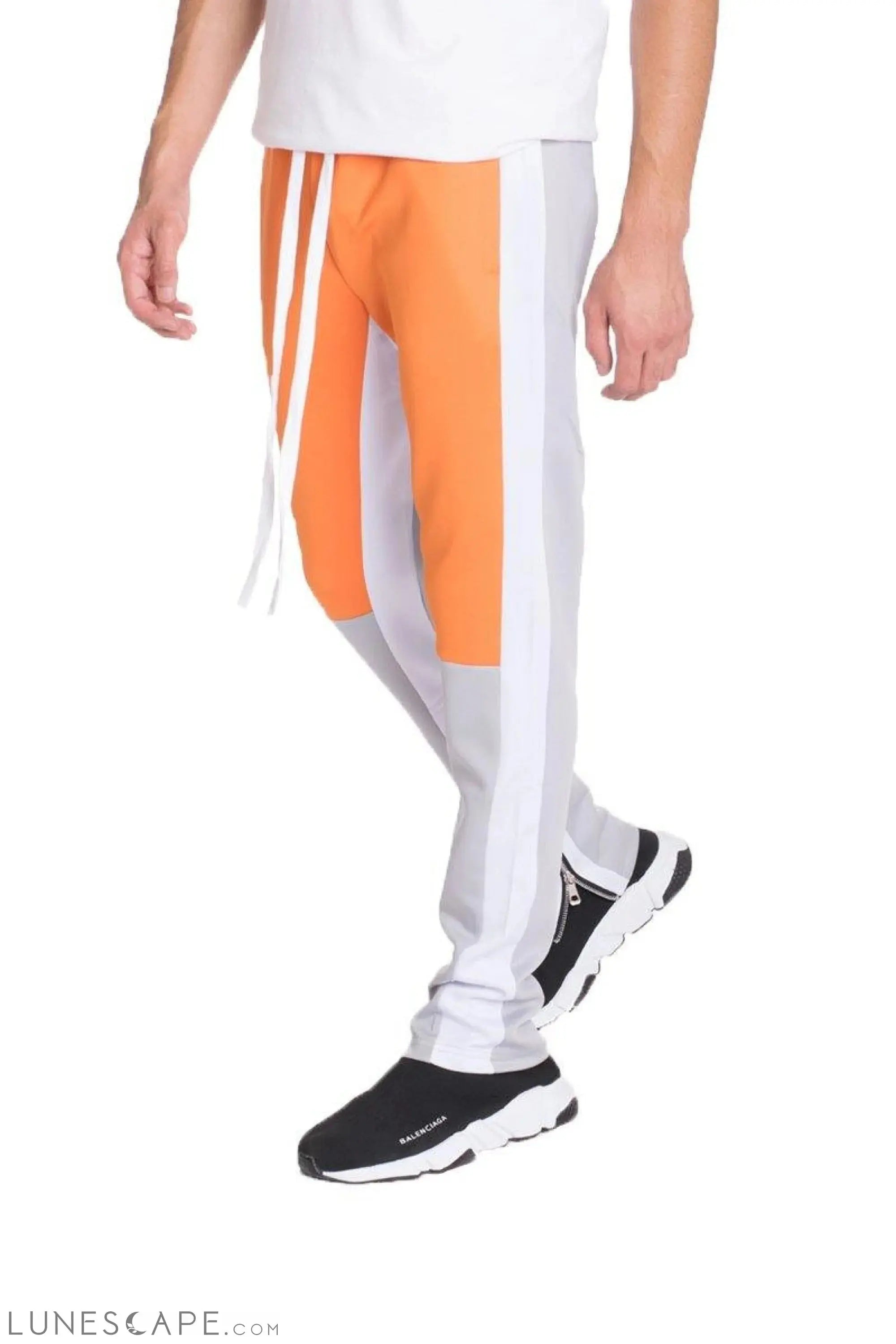 COLOR BLOCK TRACK PANTS - ORANGE LUNESCAPE