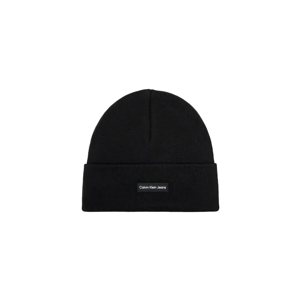 Calvin Klein Jeans Black Recycled Polyester Cap (Baseball Hat) LUNESCAPE