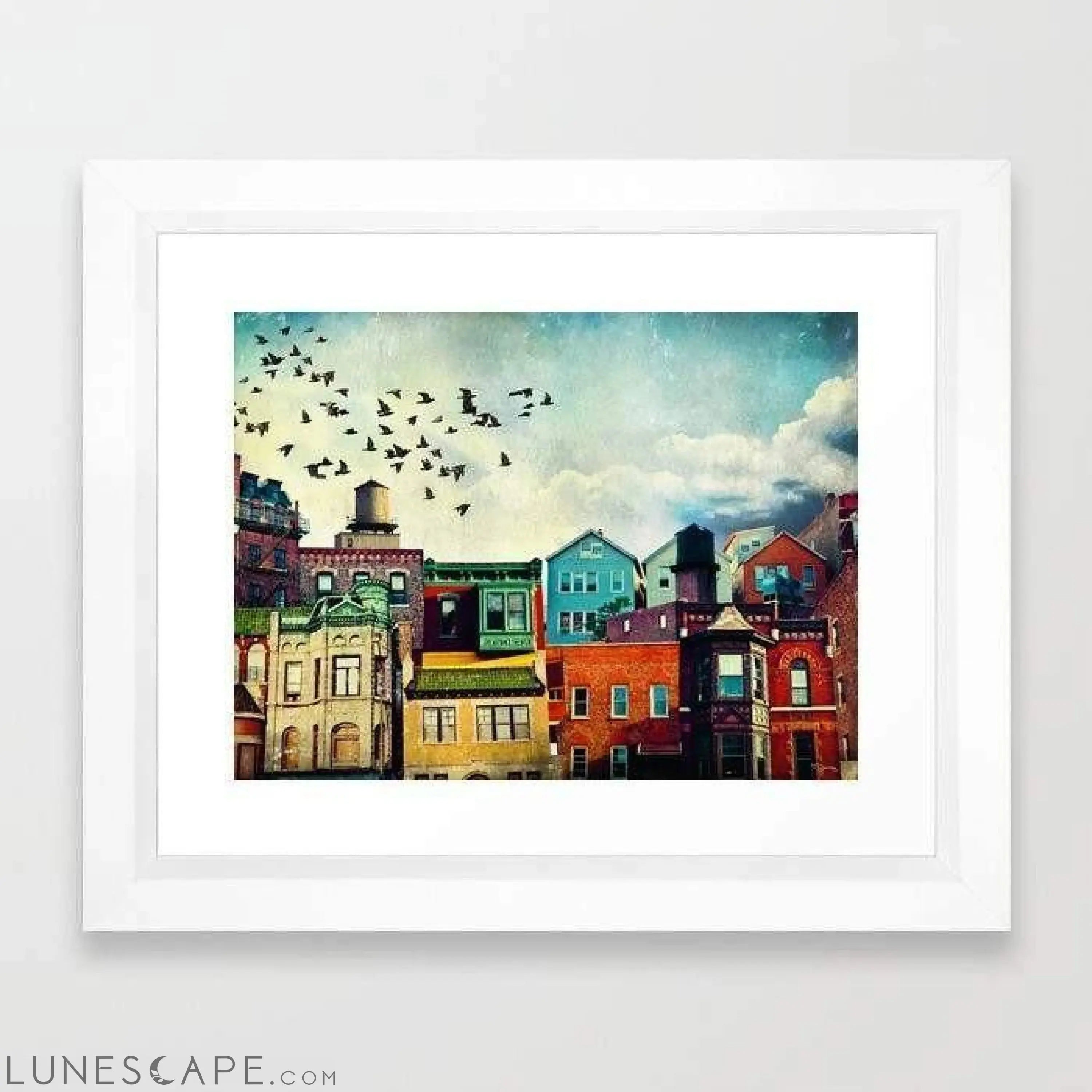 City Birds Framed Print LUNESCAPE