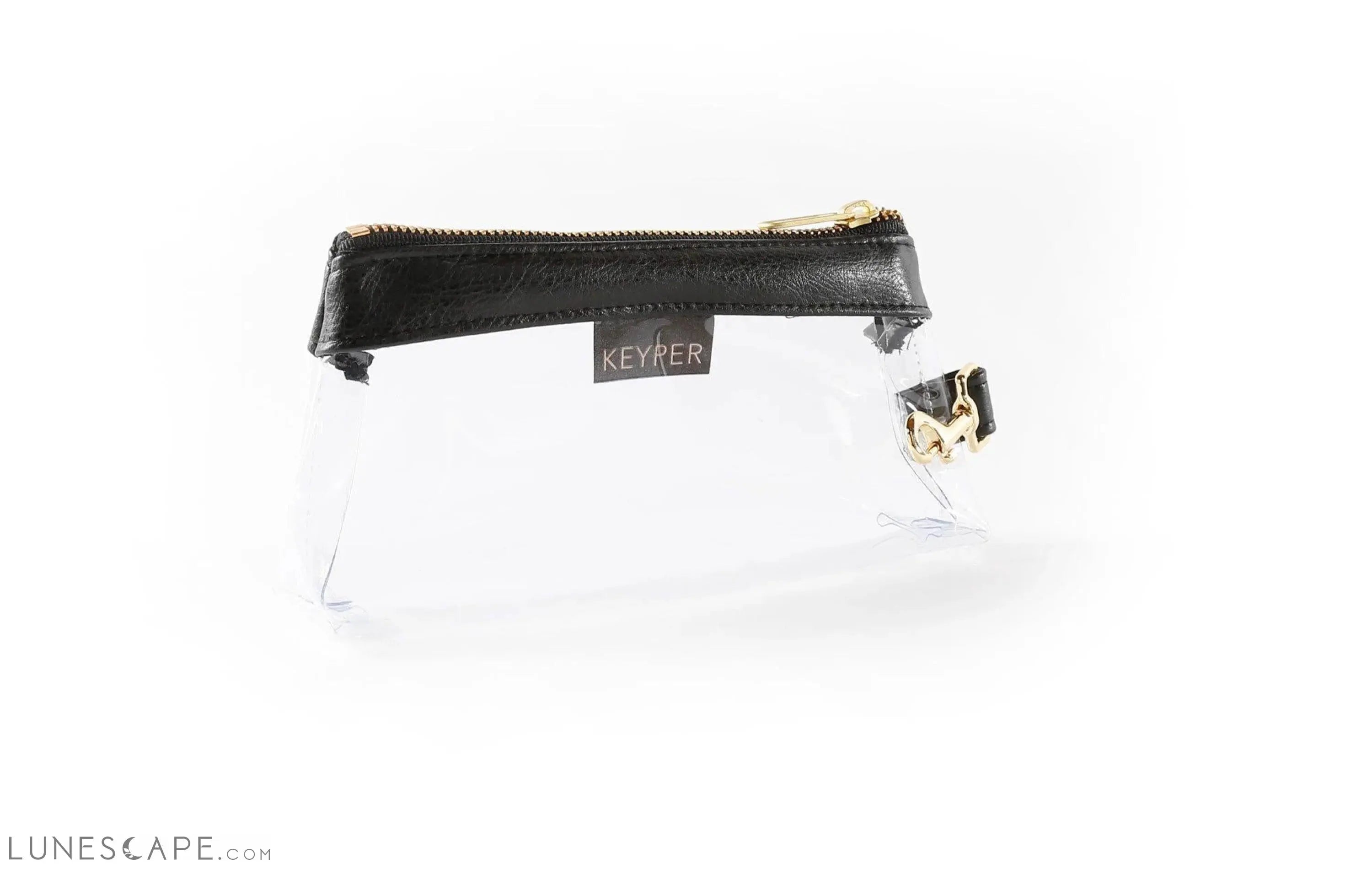 Classic Black CLEAR Bag - Vegan Leather Trim LUNESCAPE