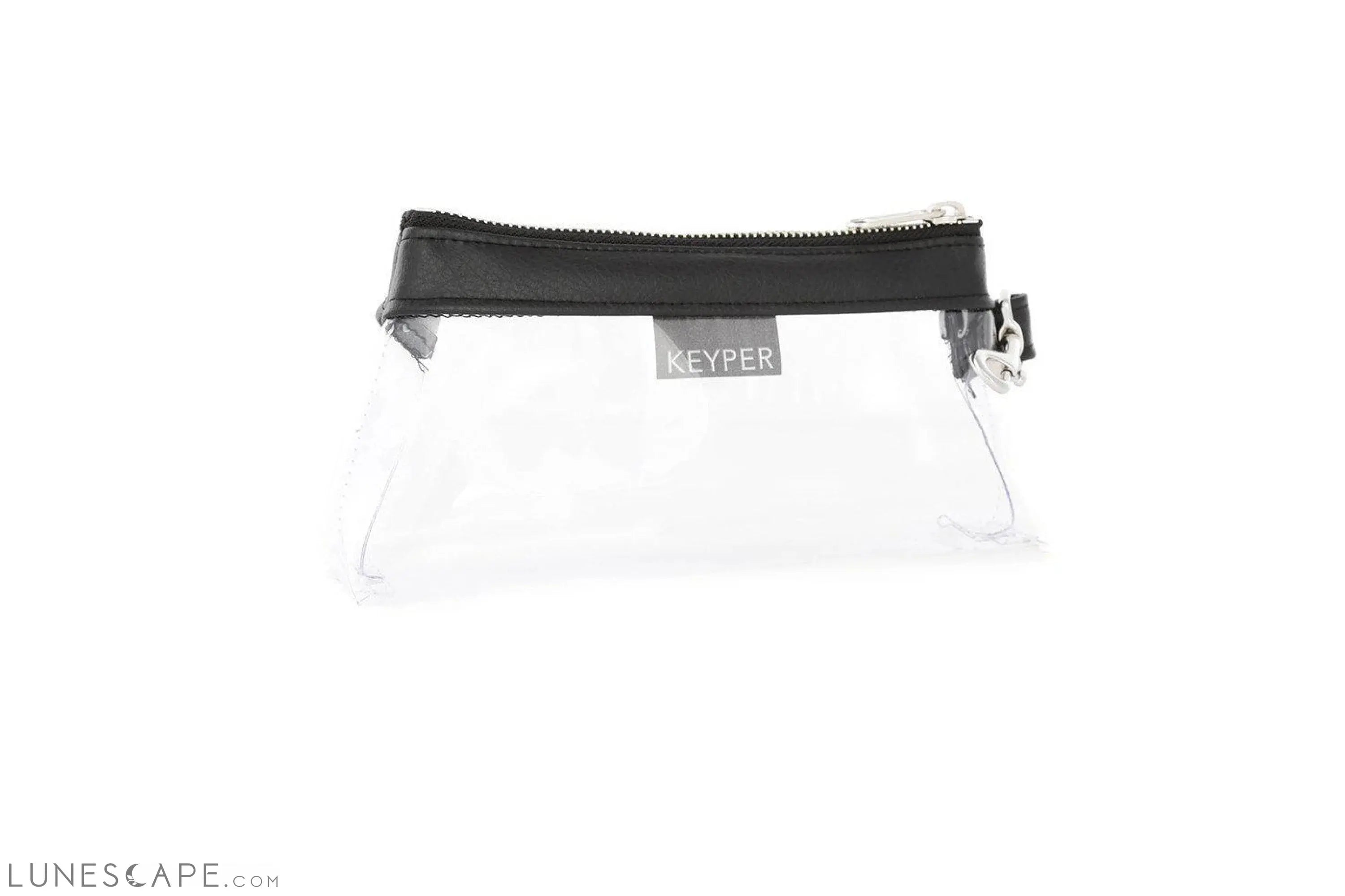 Classic Black CLEAR Bag - Vegan Leather Trim LUNESCAPE