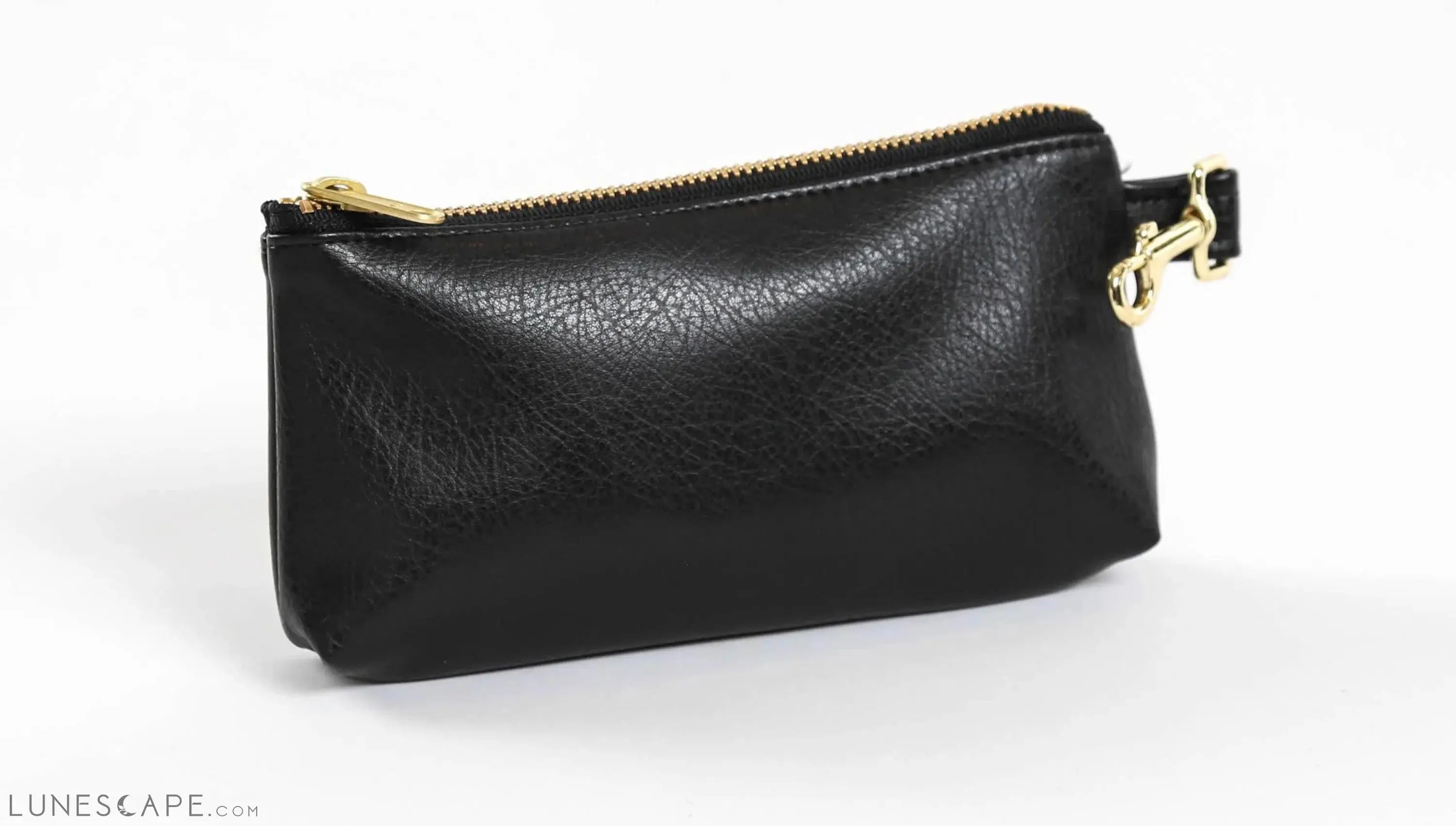 Classic Black Vegan Leather WRISTLET SET LUNESCAPE