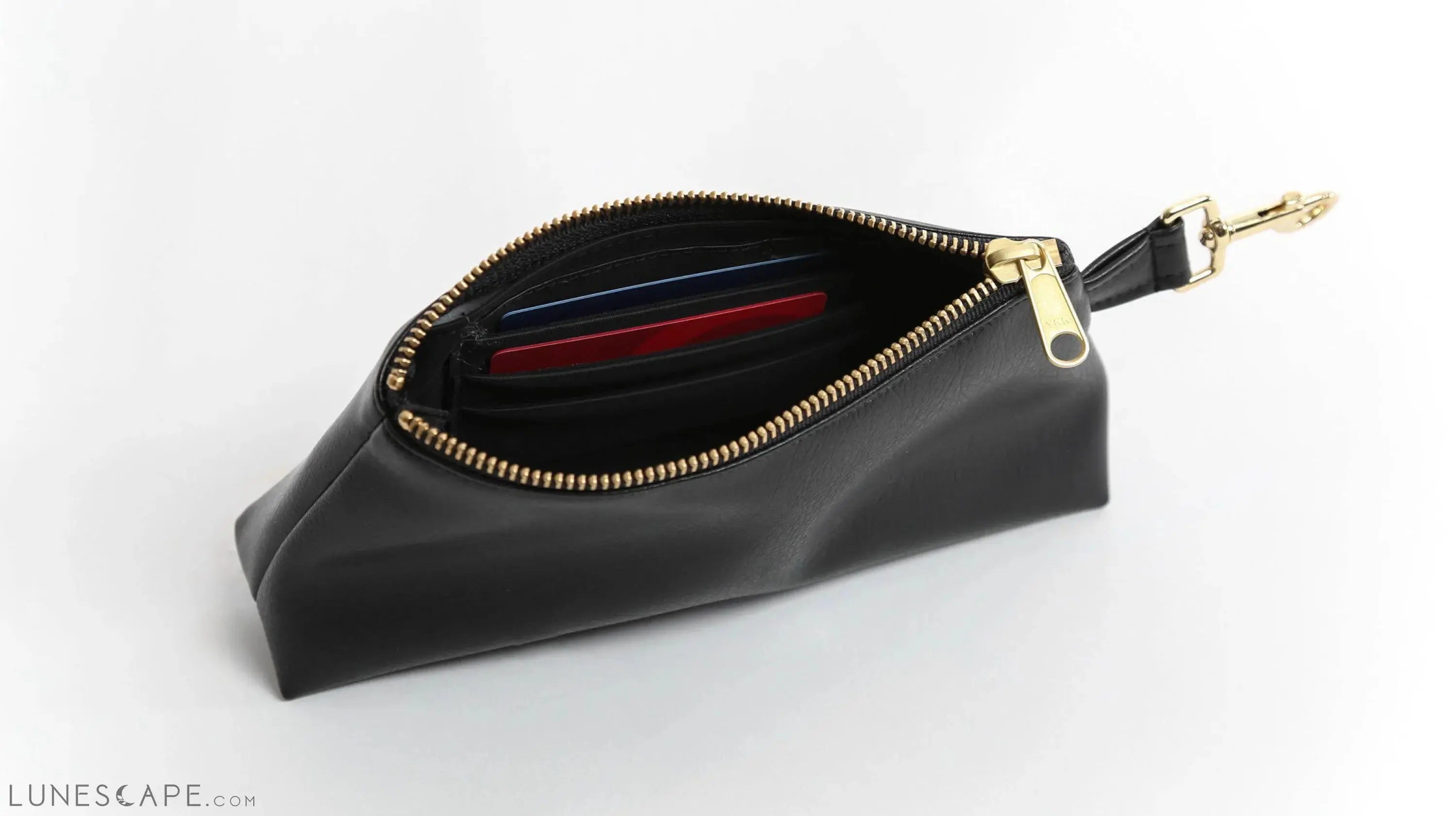 Classic Black Vegan Leather WRISTLET SET LUNESCAPE