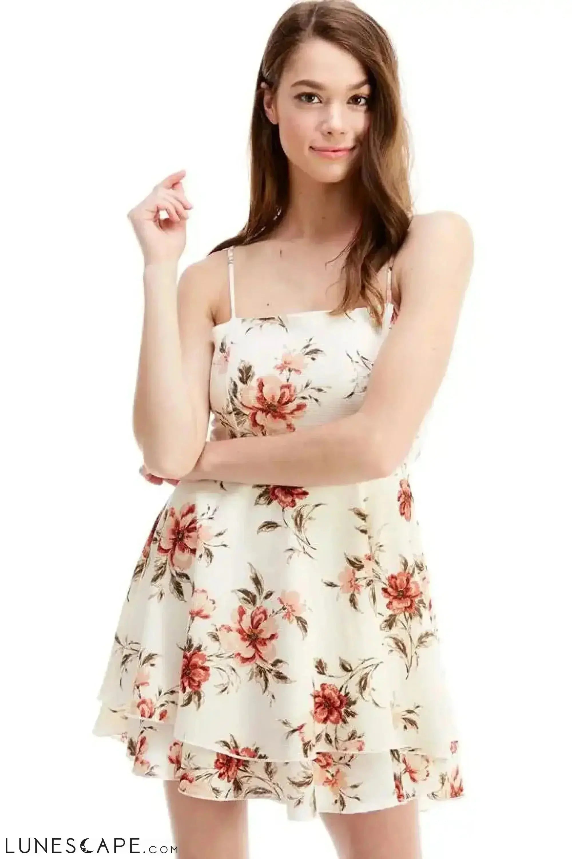 Floral Skater Dress LUNESCAPE