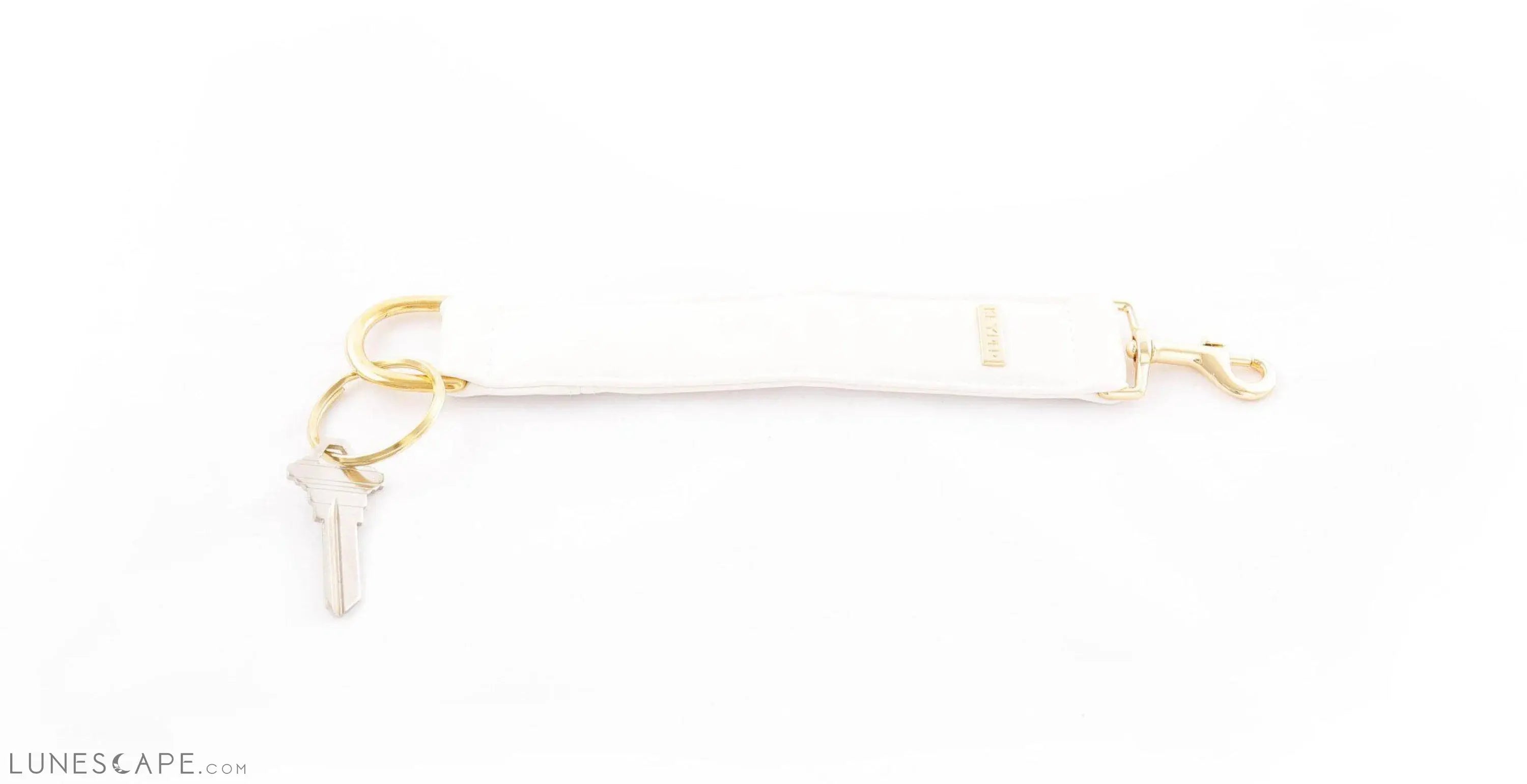 Frost White Vegan Leather KEYPER® Key Ring LUNESCAPE