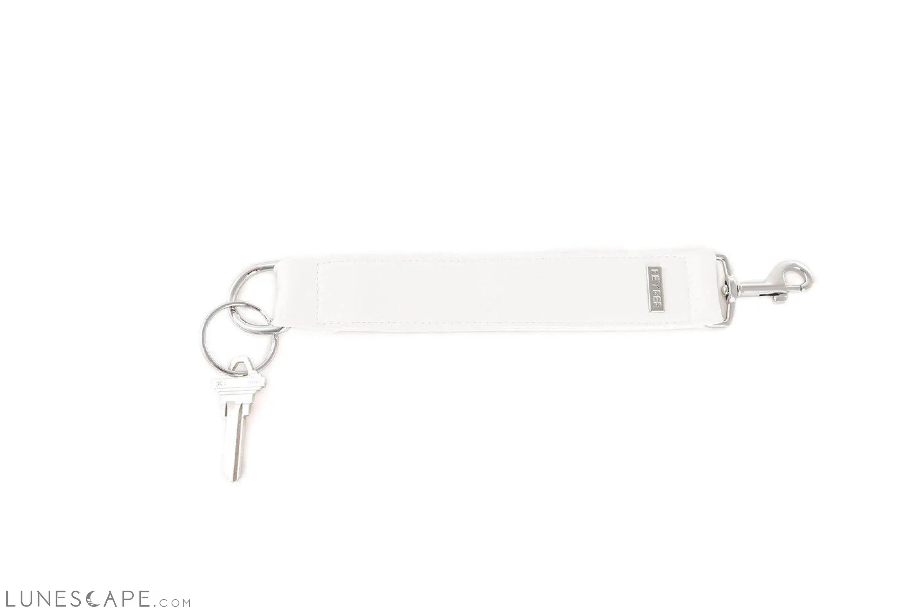 Frost White Vegan Leather KEYPER® Key Ring LUNESCAPE