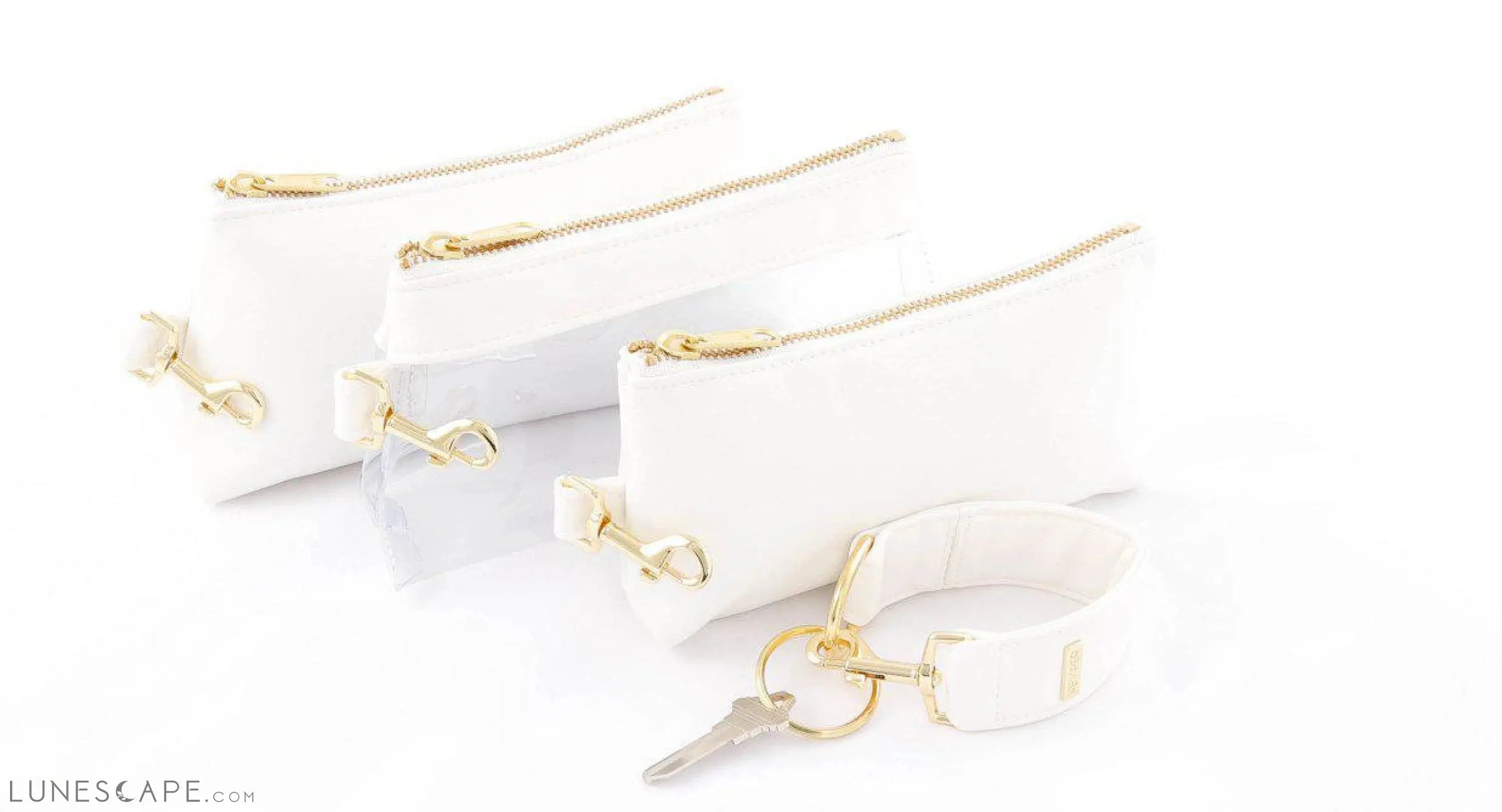 Frost White Vegan Leather WRISTLET SET LUNESCAPE