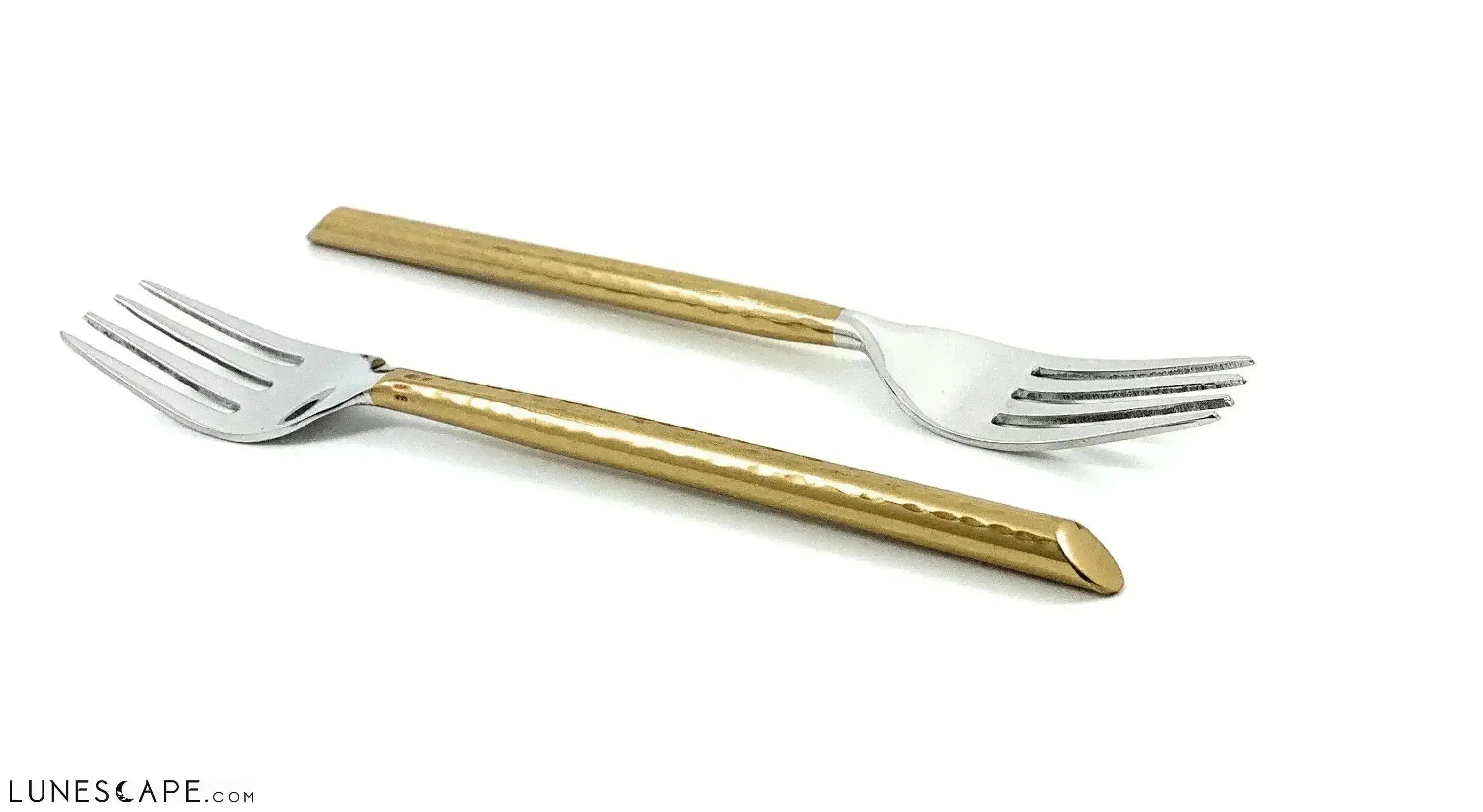 Gold Dinner Forks - 6 Piece Set LUNESCAPE