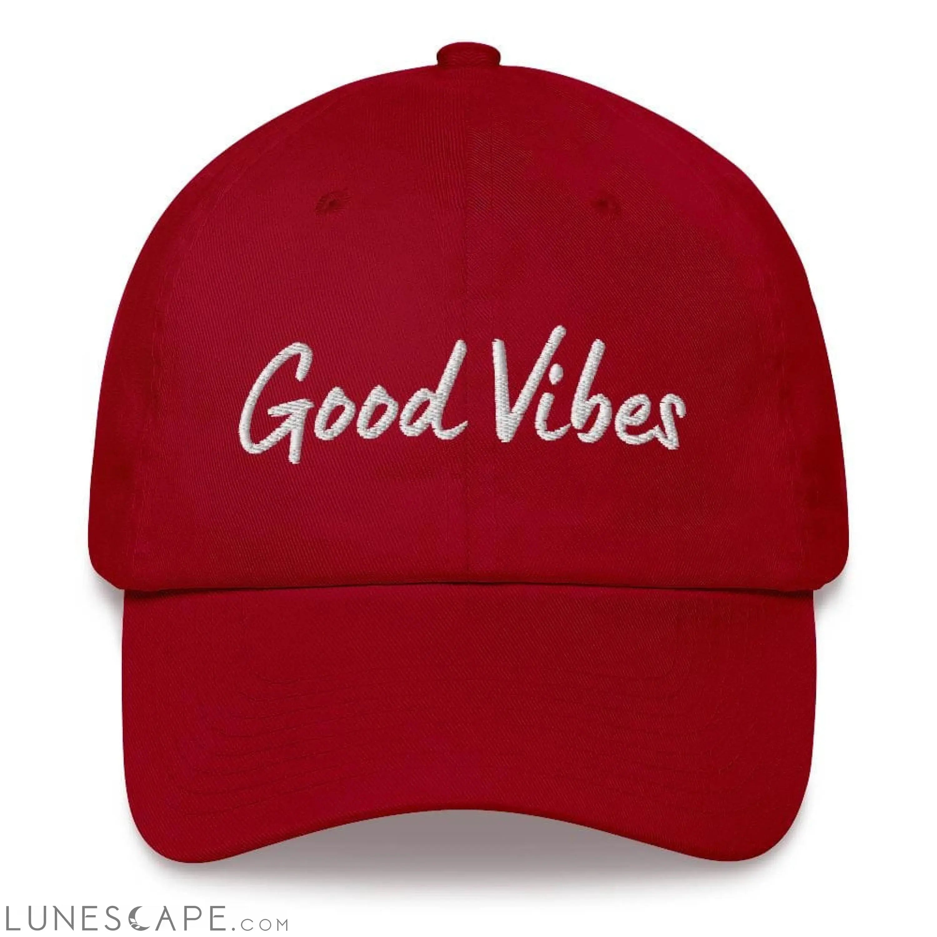 Graphic Baseball Cap, Good Vibes Adjustable Chino Hat LUNESCAPE