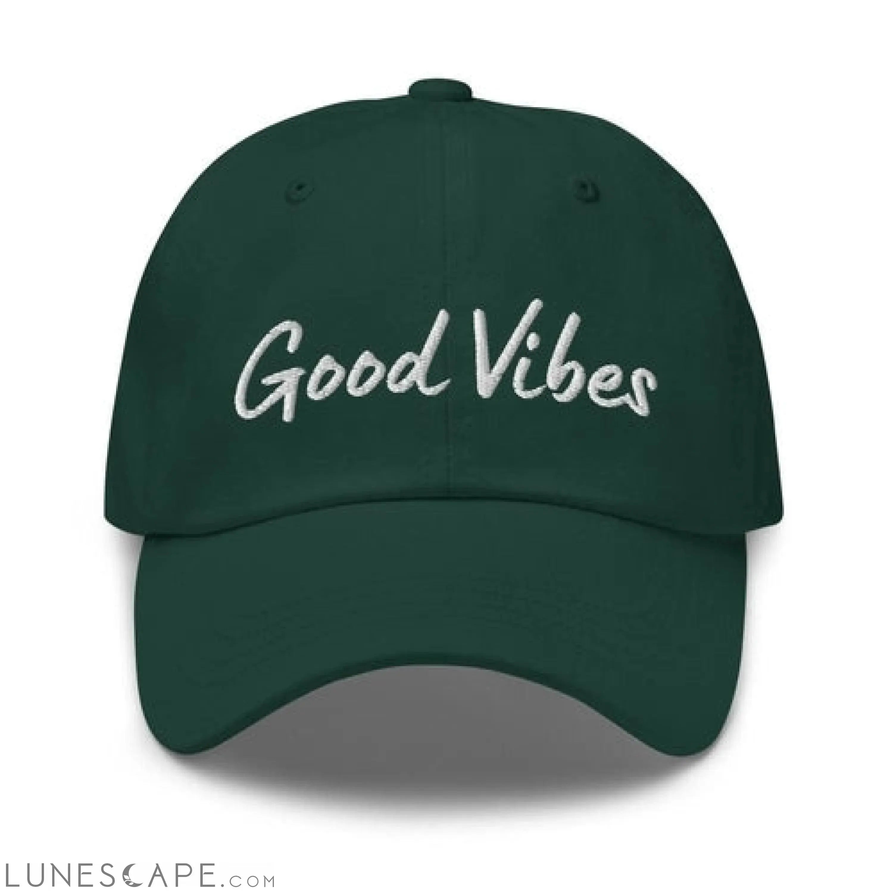 Graphic Baseball Cap, Good Vibes Adjustable Chino Hat LUNESCAPE
