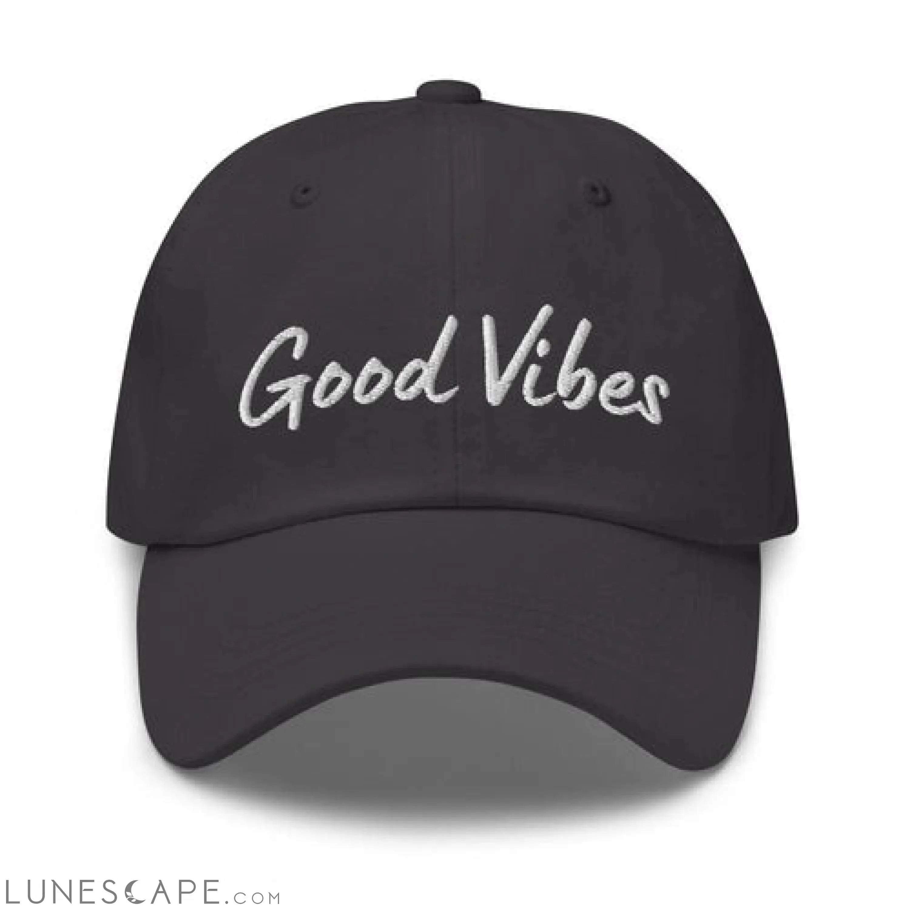 Graphic Baseball Cap, Good Vibes Adjustable Chino Hat LUNESCAPE