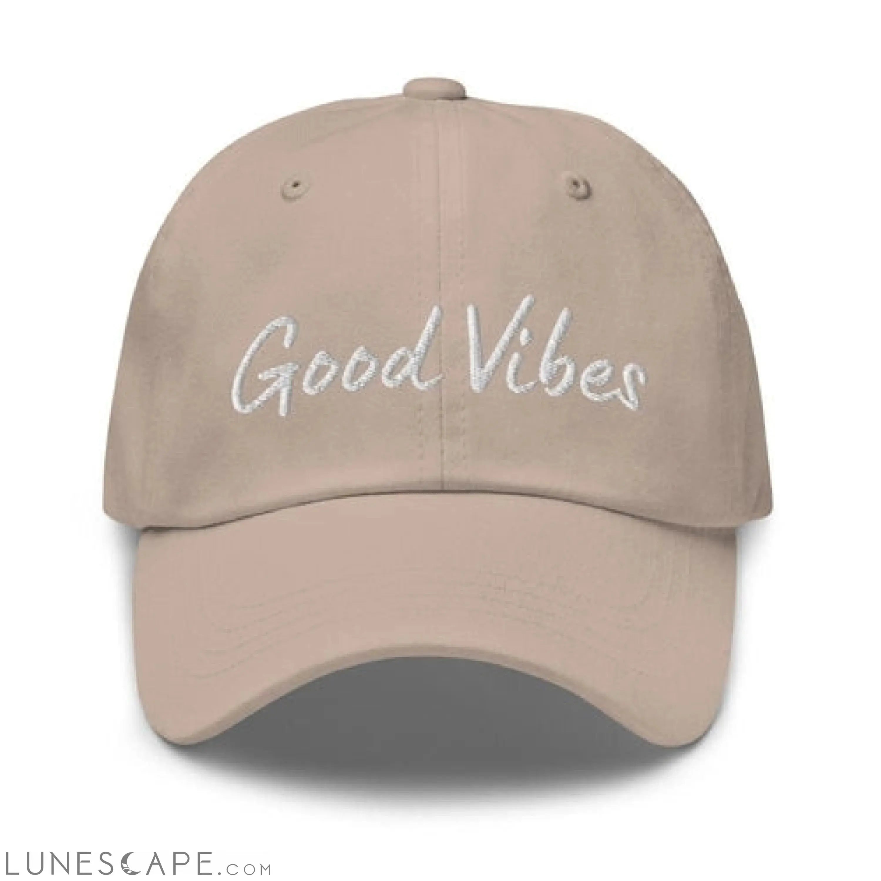 Graphic Baseball Cap, Good Vibes Adjustable Chino Hat LUNESCAPE