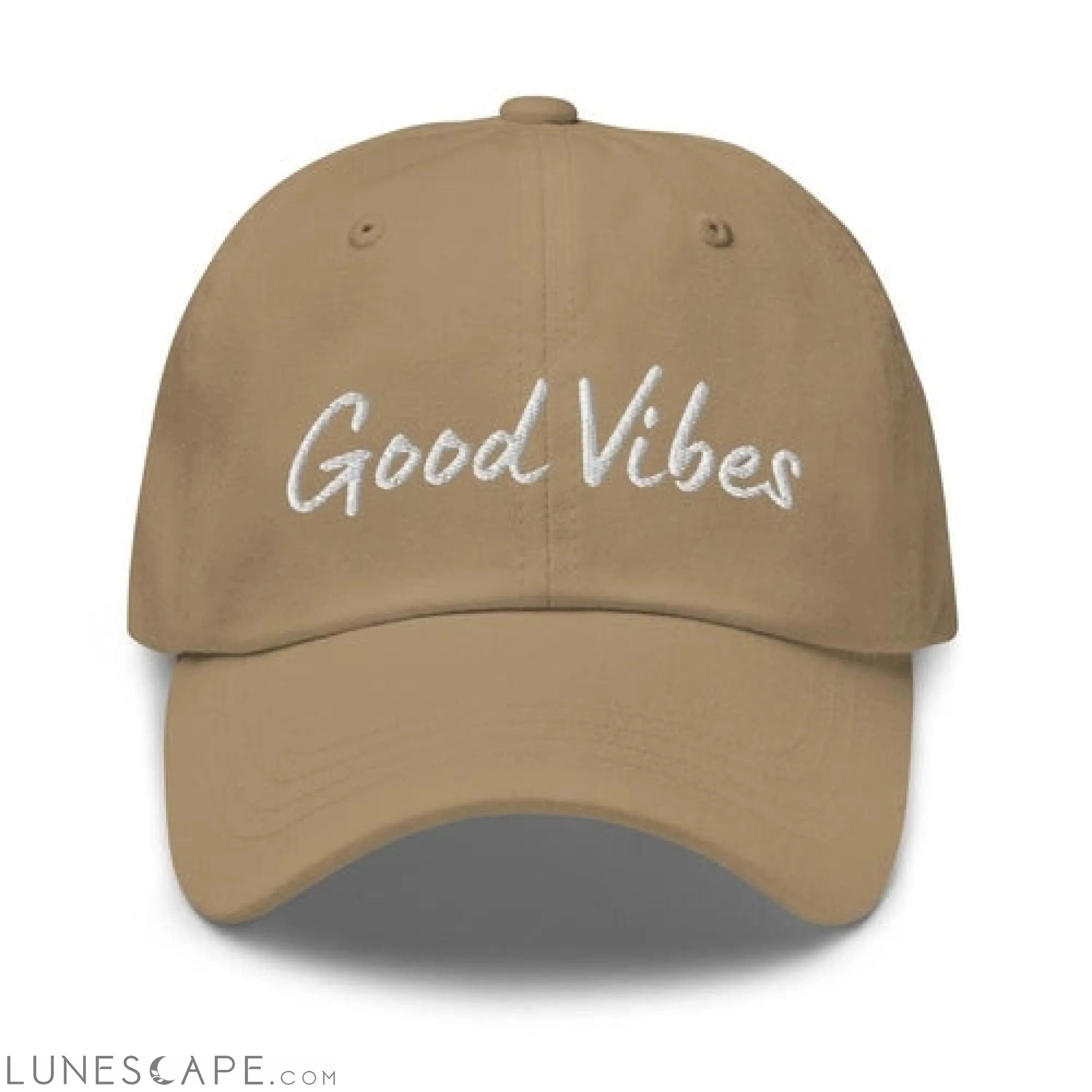 Graphic Baseball Cap, Good Vibes Adjustable Chino Hat LUNESCAPE