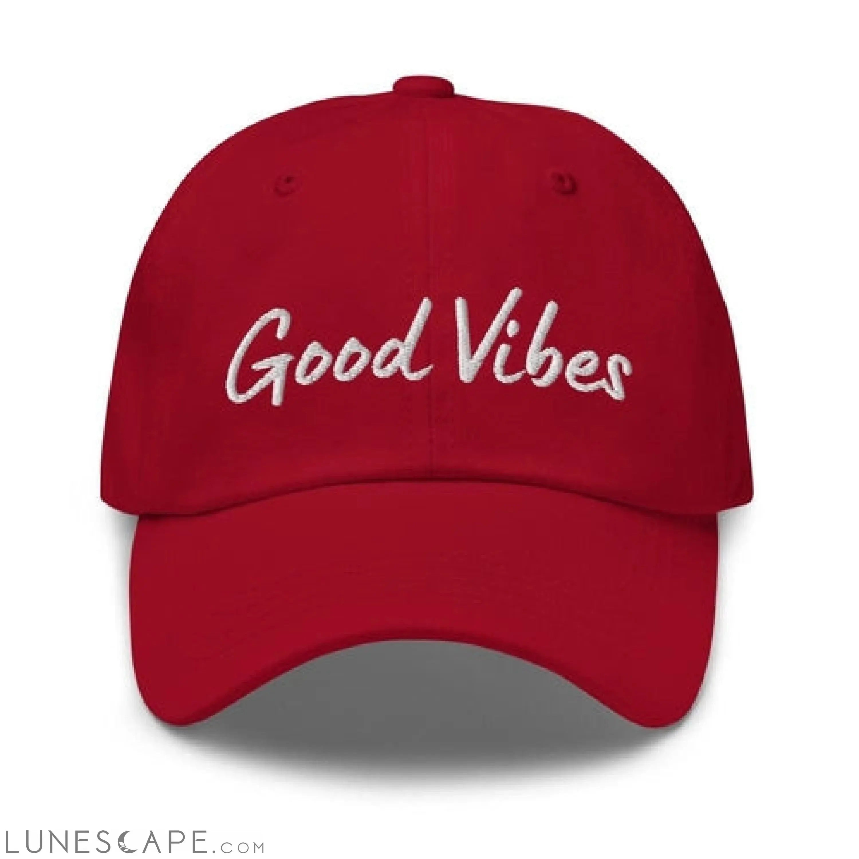 Graphic Baseball Cap, Good Vibes Adjustable Chino Hat LUNESCAPE