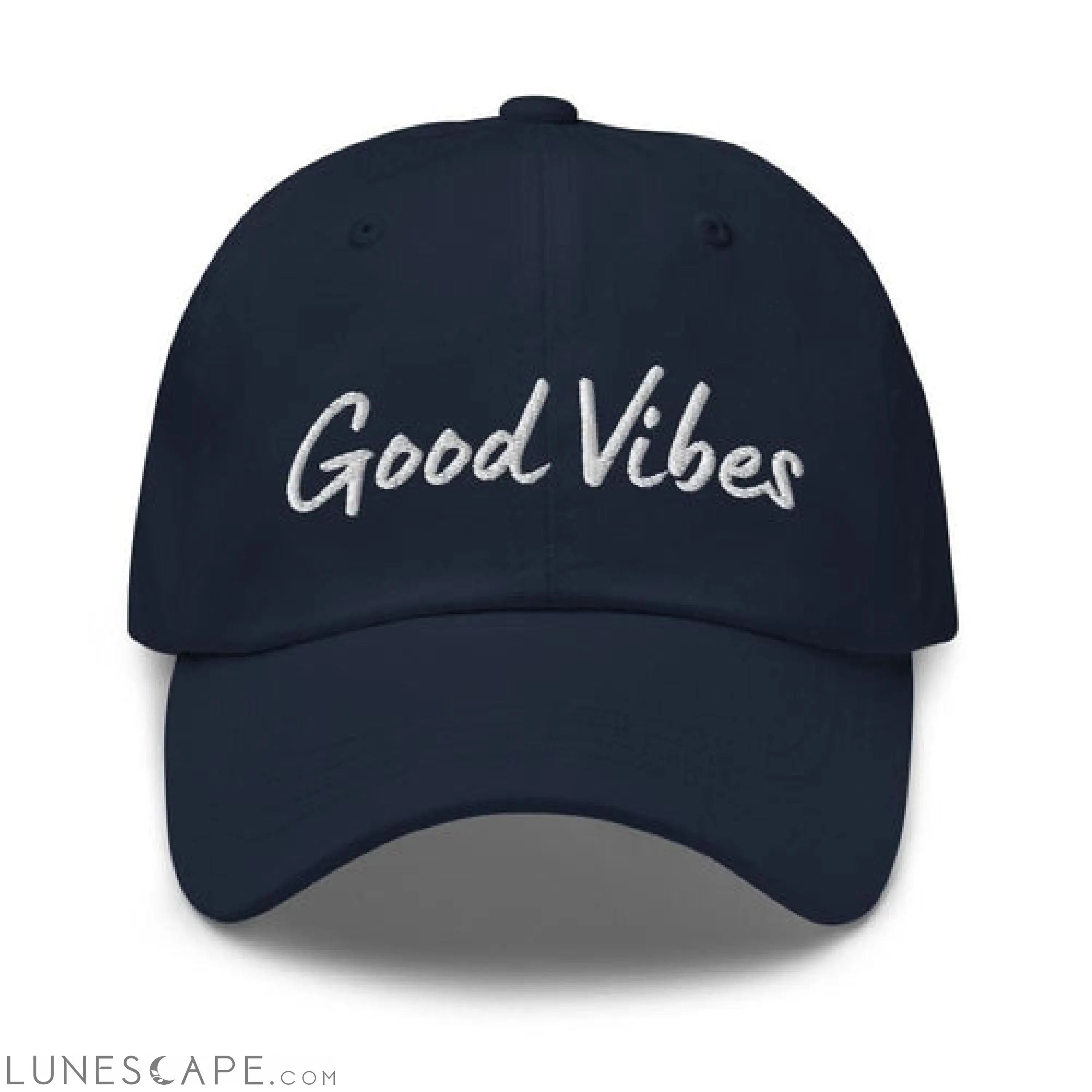 Graphic Baseball Cap, Good Vibes Adjustable Chino Hat LUNESCAPE