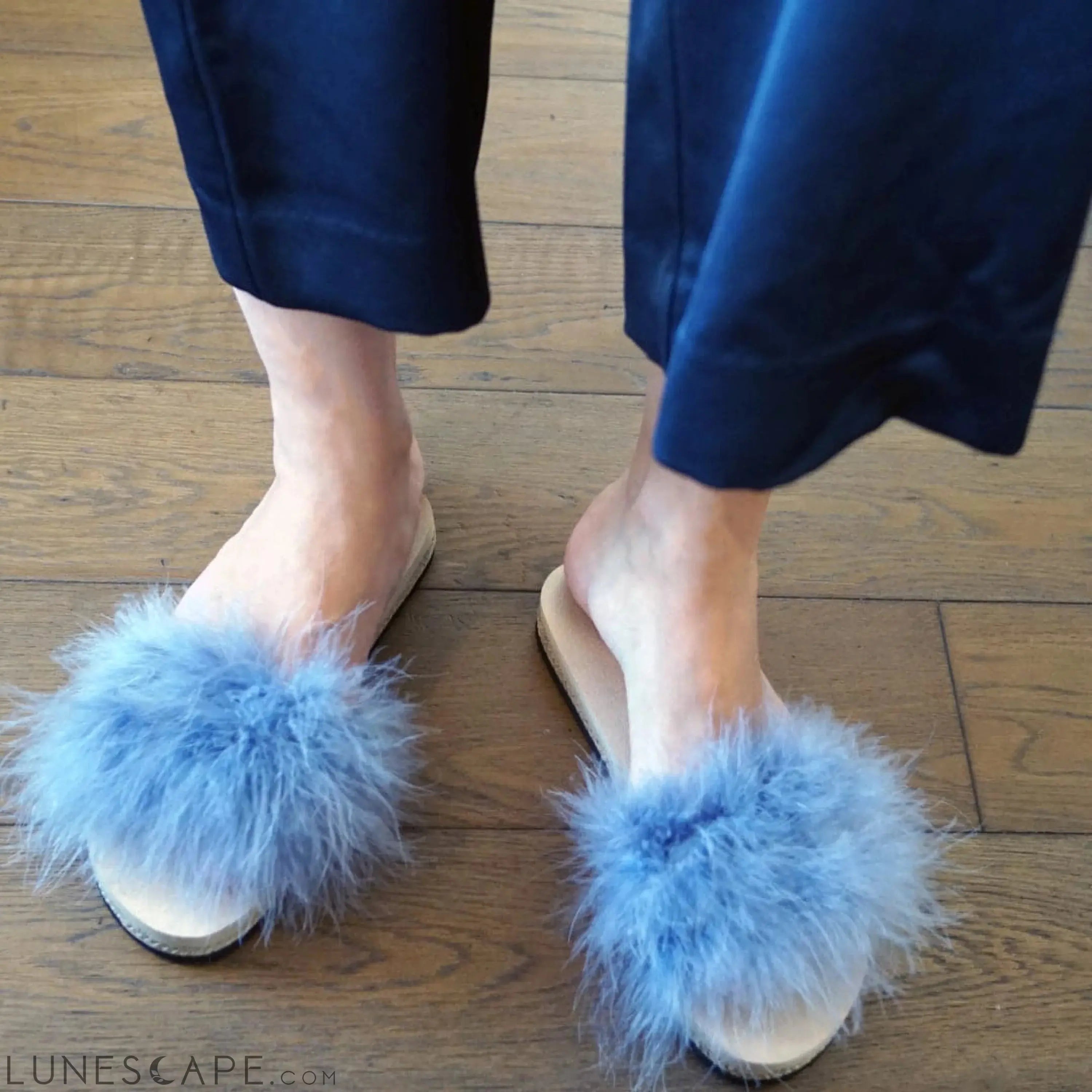 Gray Feather - Espadrille Flat LUNESCAPE