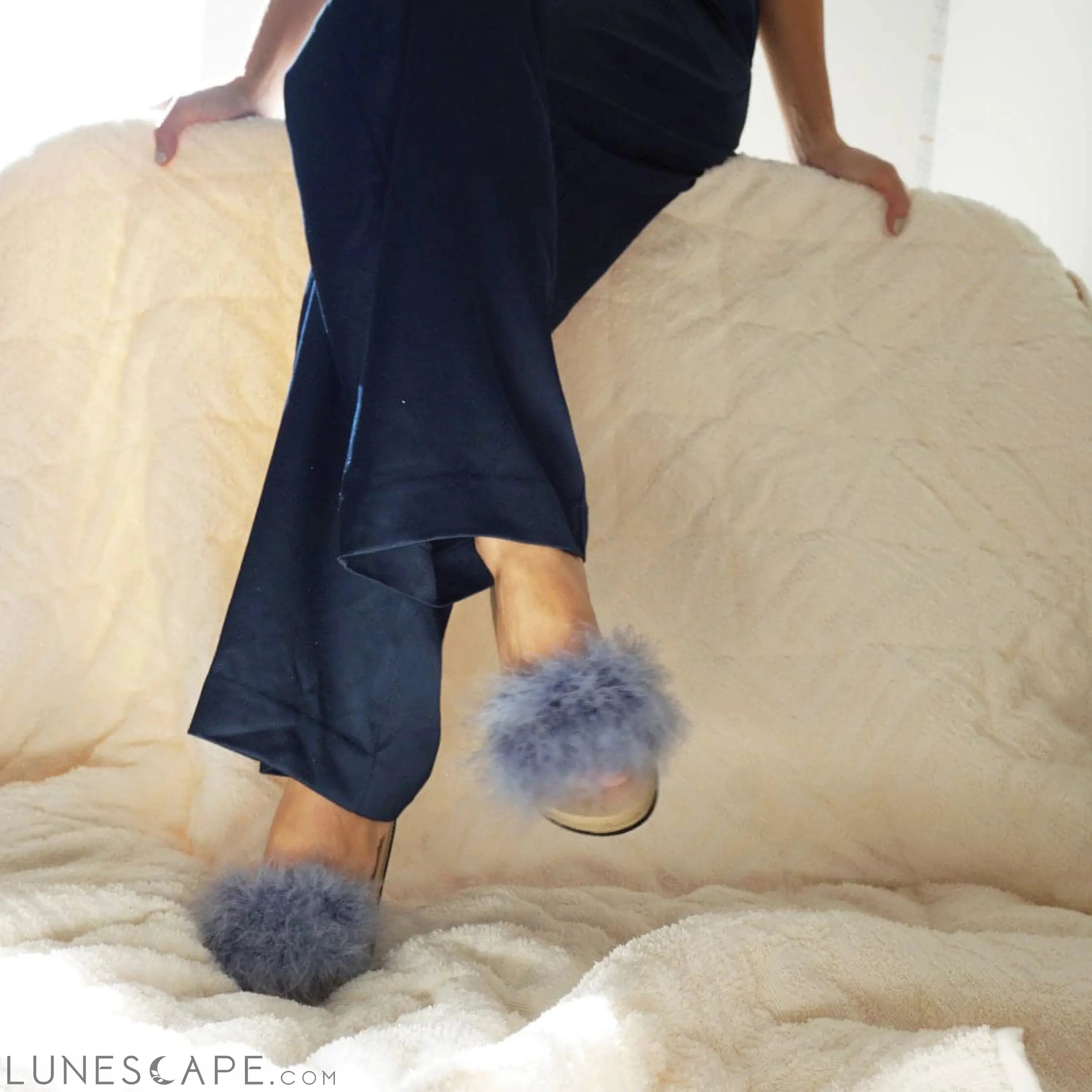 Gray Feather - Espadrille Flat LUNESCAPE