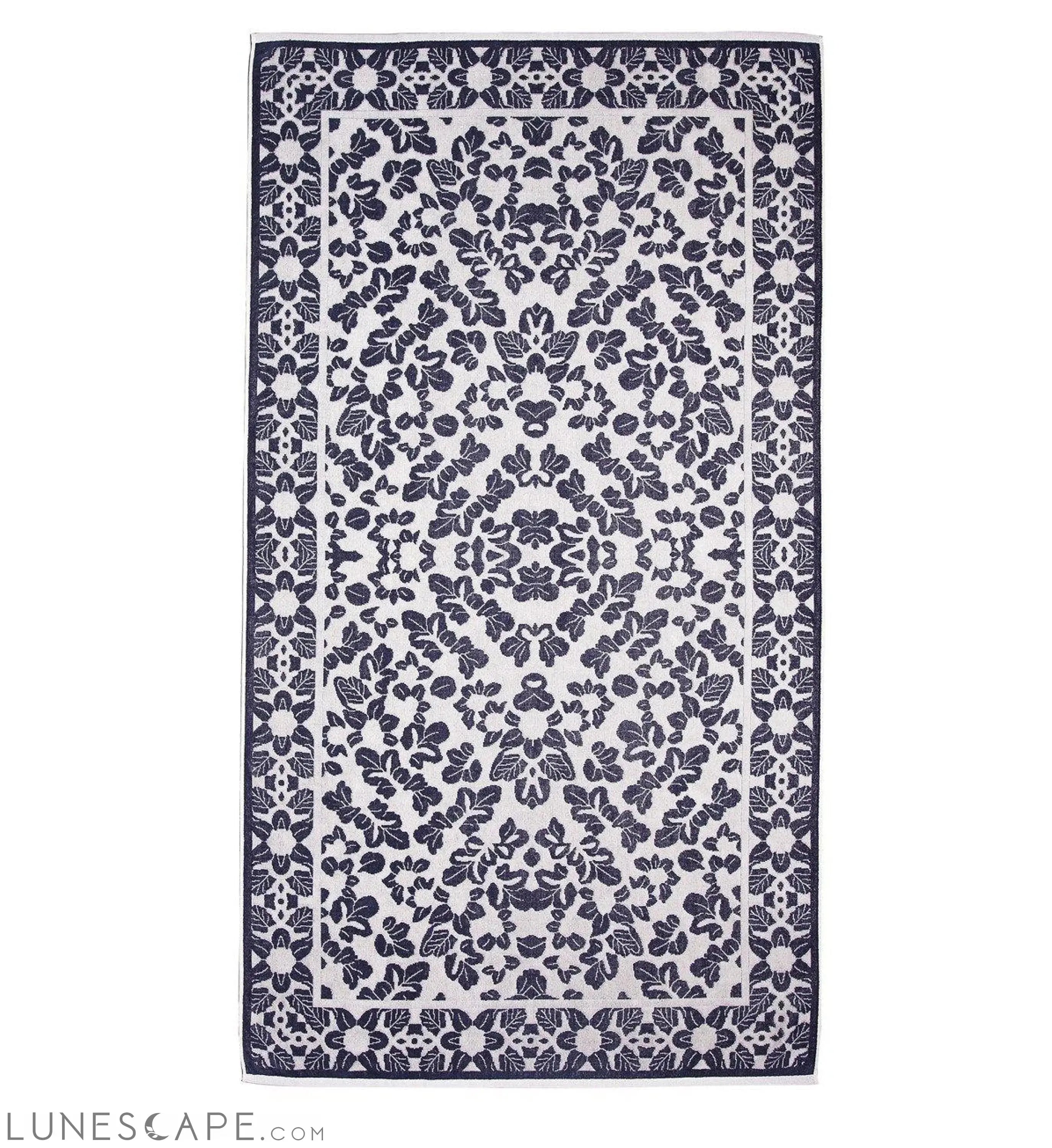 Gray Little Leaves Beach Towel LUNESCAPE