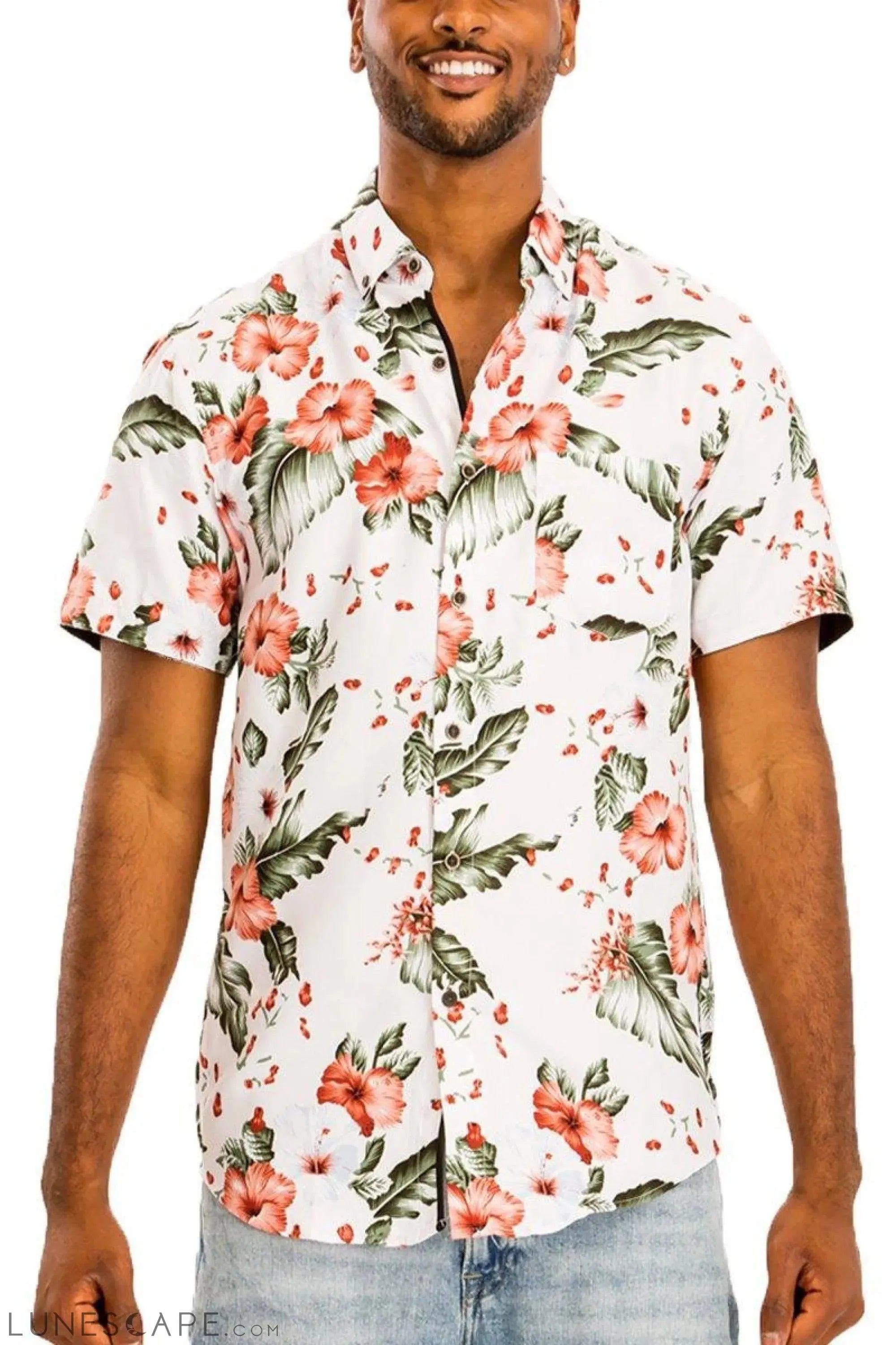 HAWAIIAN BUTTON DOWN SHIRT LUNESCAPE