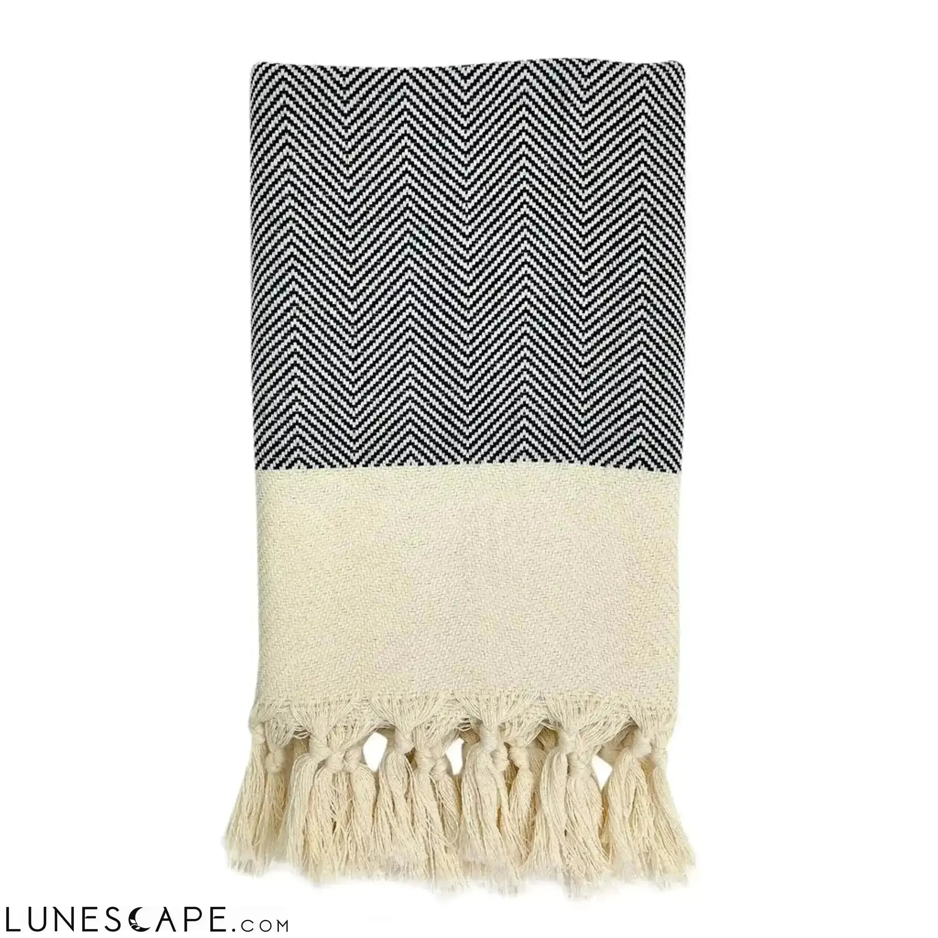 Herringbone Turkish Hand Towel LUNESCAPE