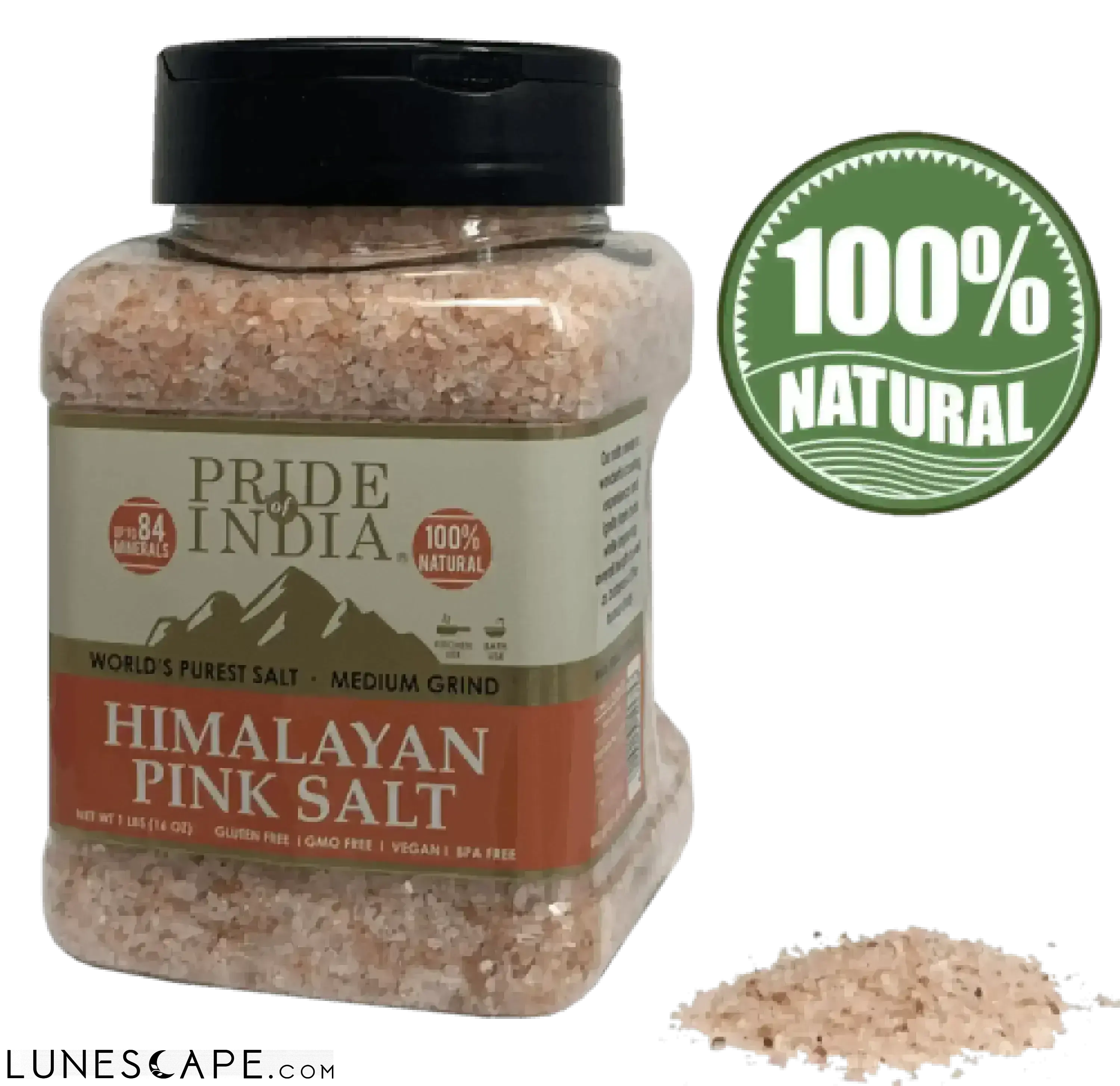 Himalayan Pink Rock Salt - Medium Grind LUNESCAPE